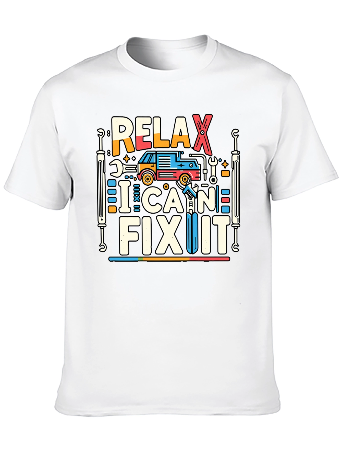 Black Relax I Can Fix It Graphic Tee - Mechanic Shirt view 10