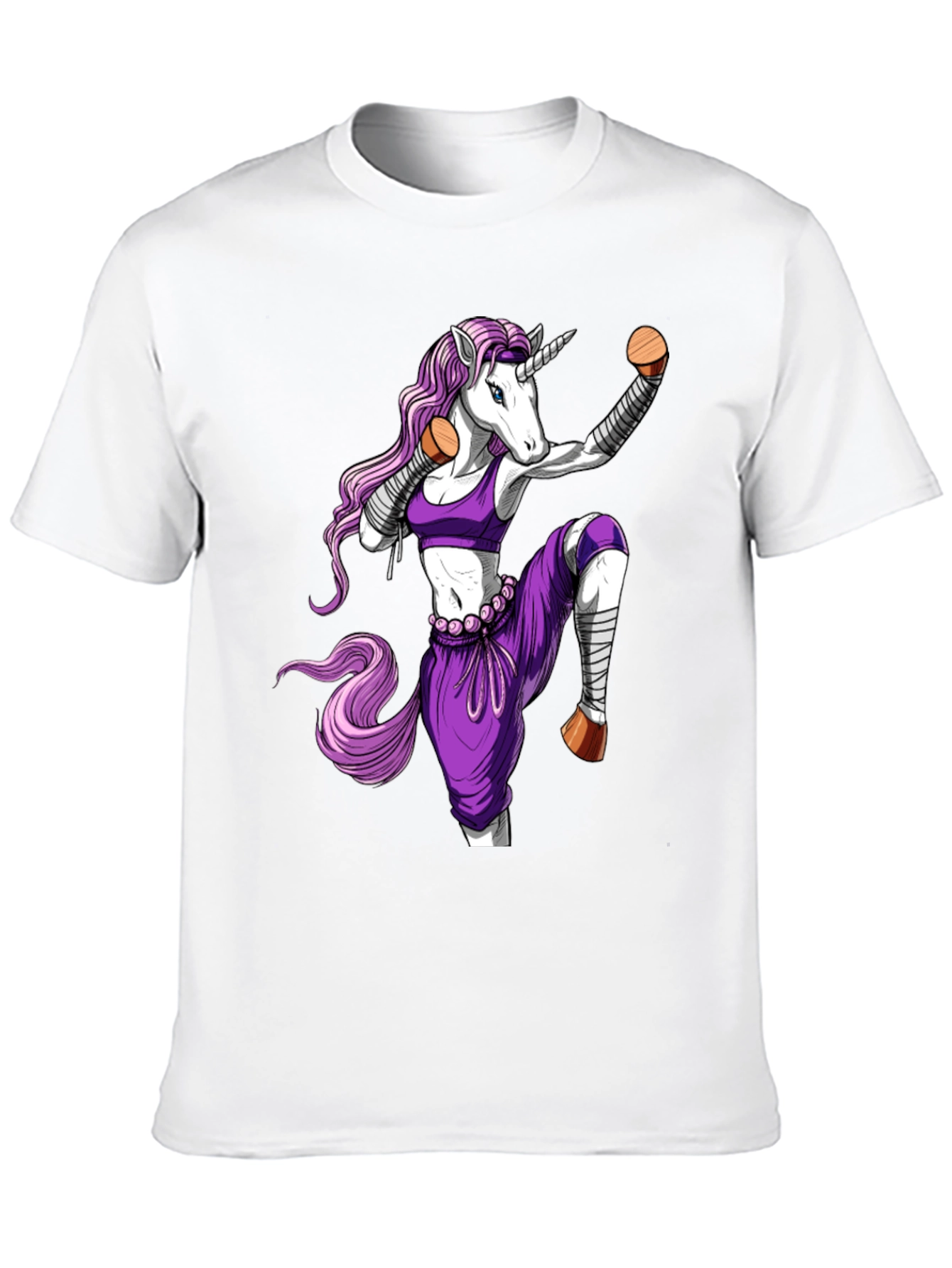 Black Martial Arts Unicorn T-Shirt view 10