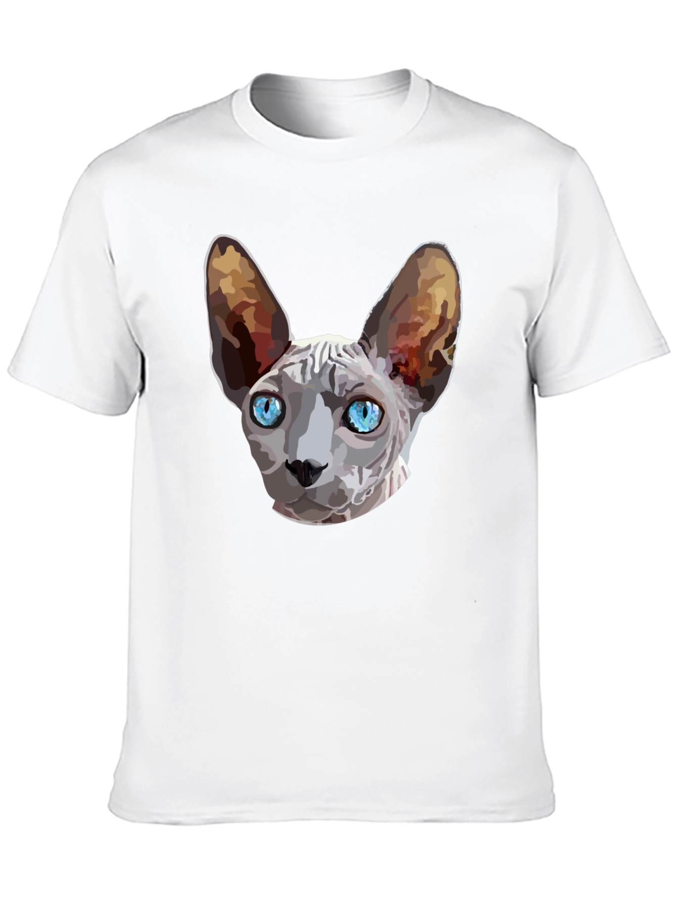 Black Sphynx Cat Graphic T-Shirt - Unique Design Tee view 10