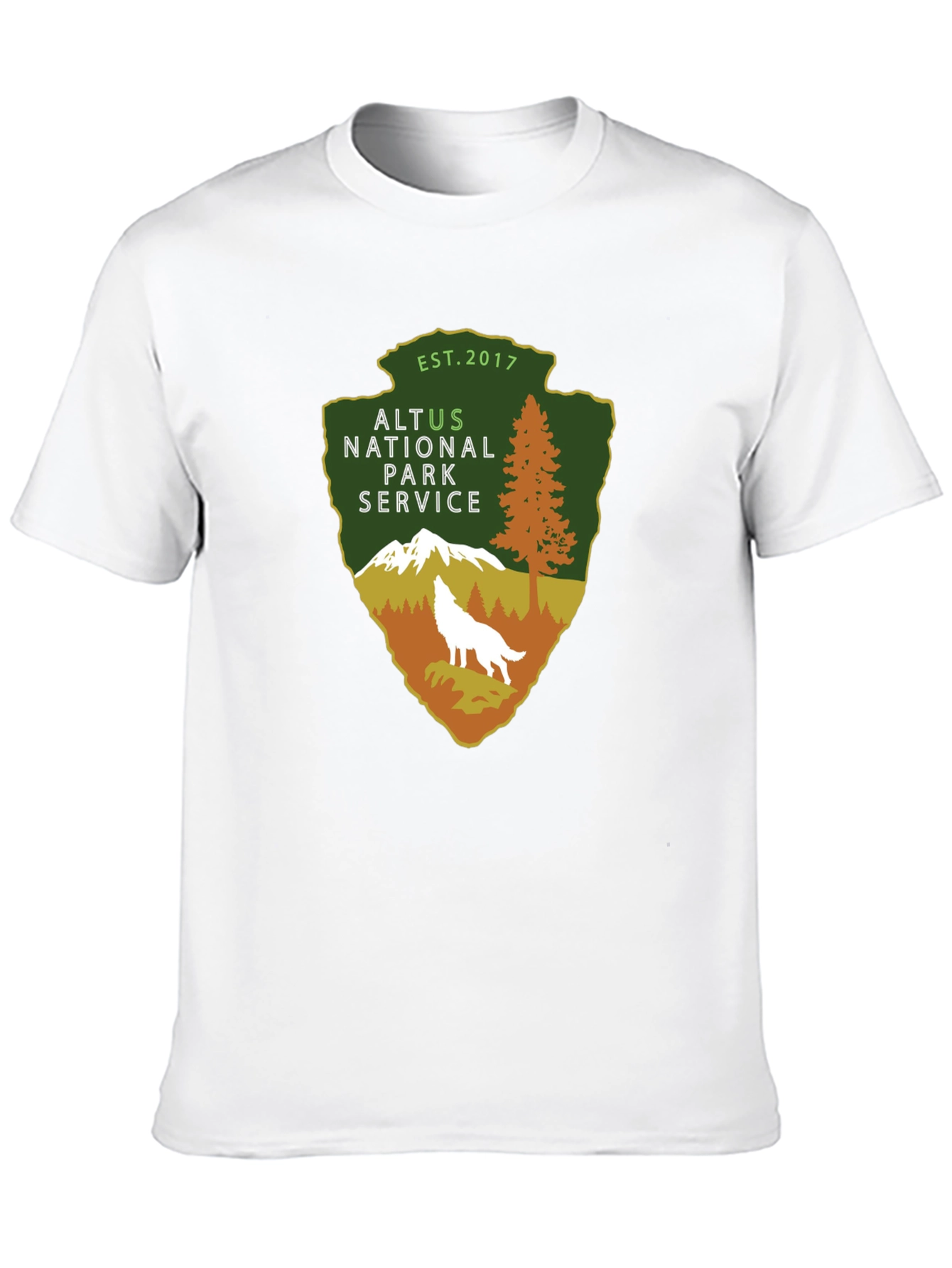 Black Altus National Park Service Arrowhead T-Shirt view 10