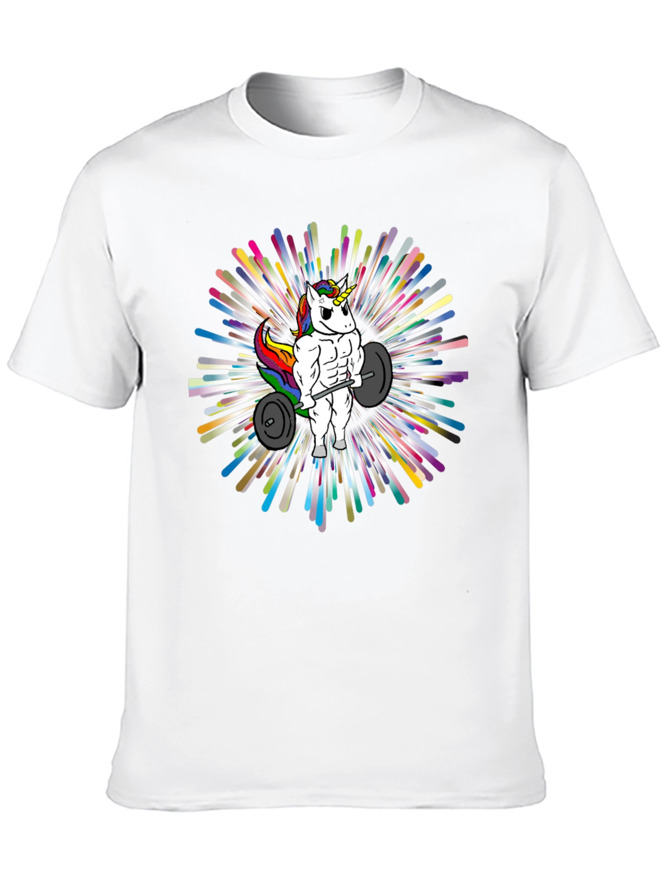 Black Unicorn Lifting Weights Graphic Tee view 10