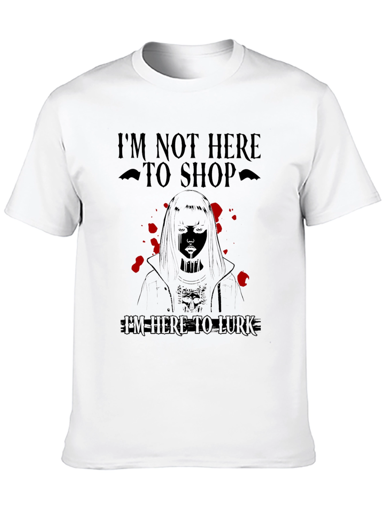 Black I'm Not Here to Shop T-Shirt view 10