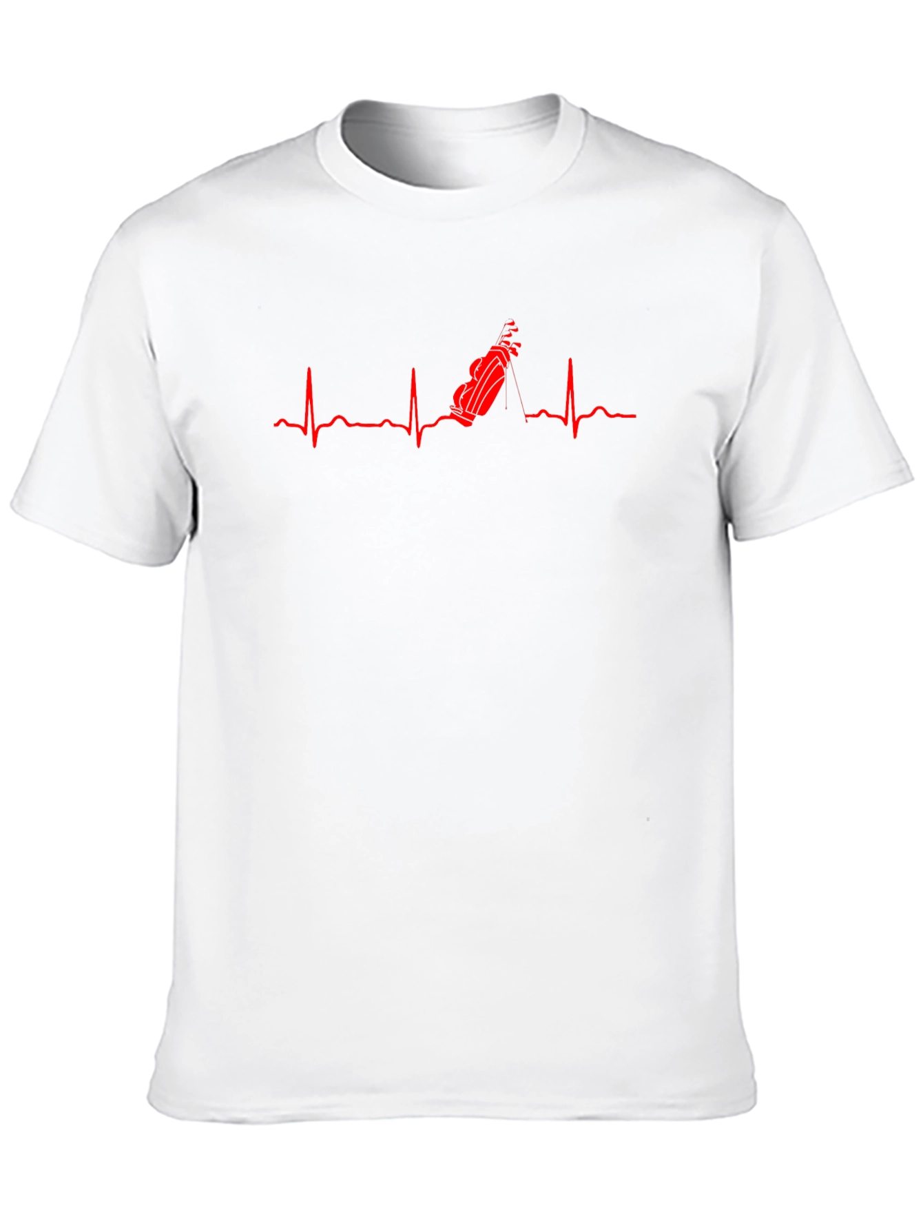 Black Golf Heartbeat T-Shirt view 10