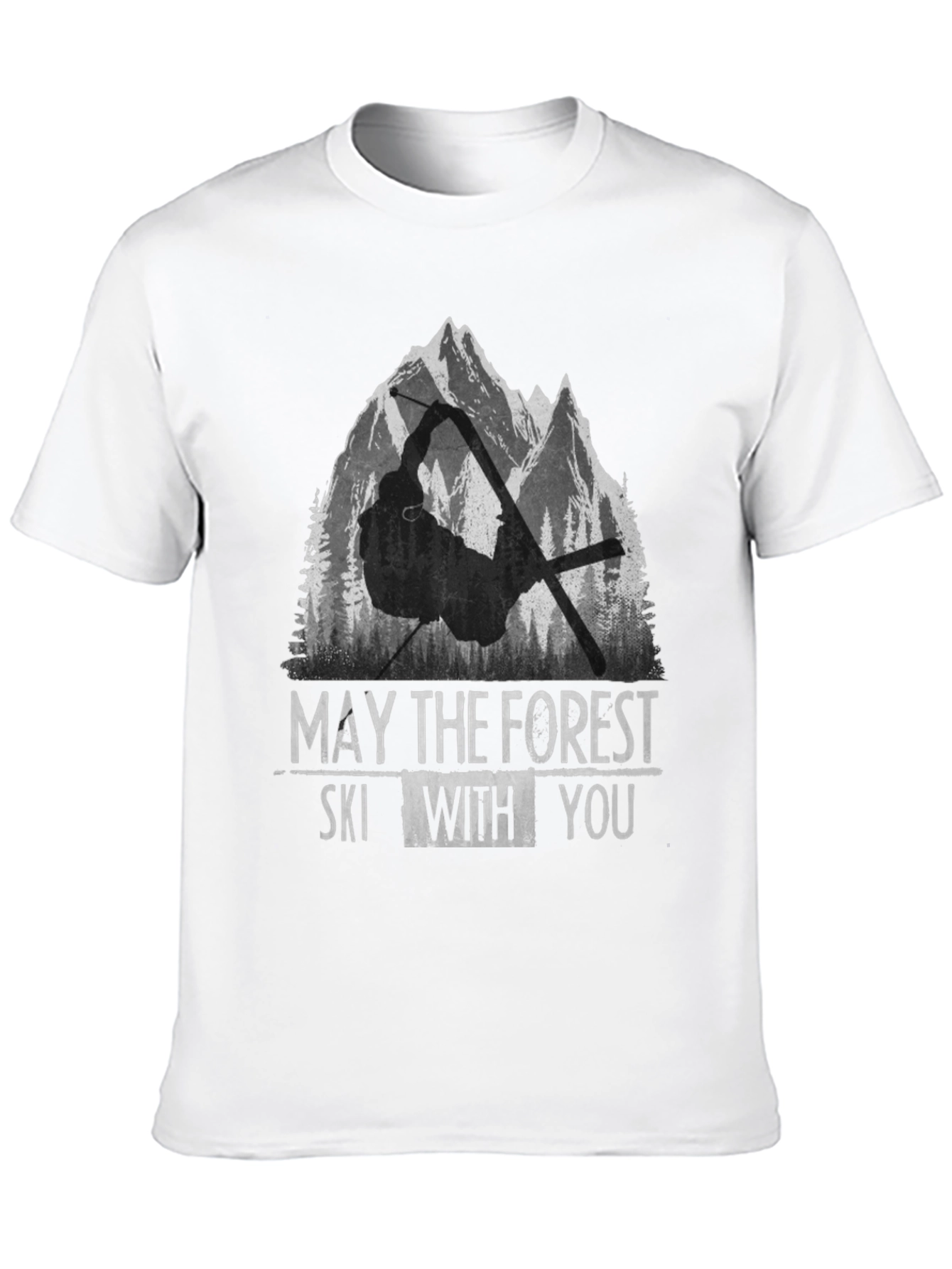 Black May the Forest Ski With You Black Graphic Tee view 10