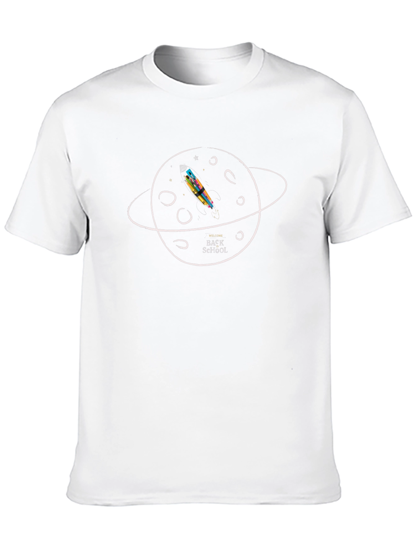 Black Planet Rocket Back to School Black T-Shirt view 10