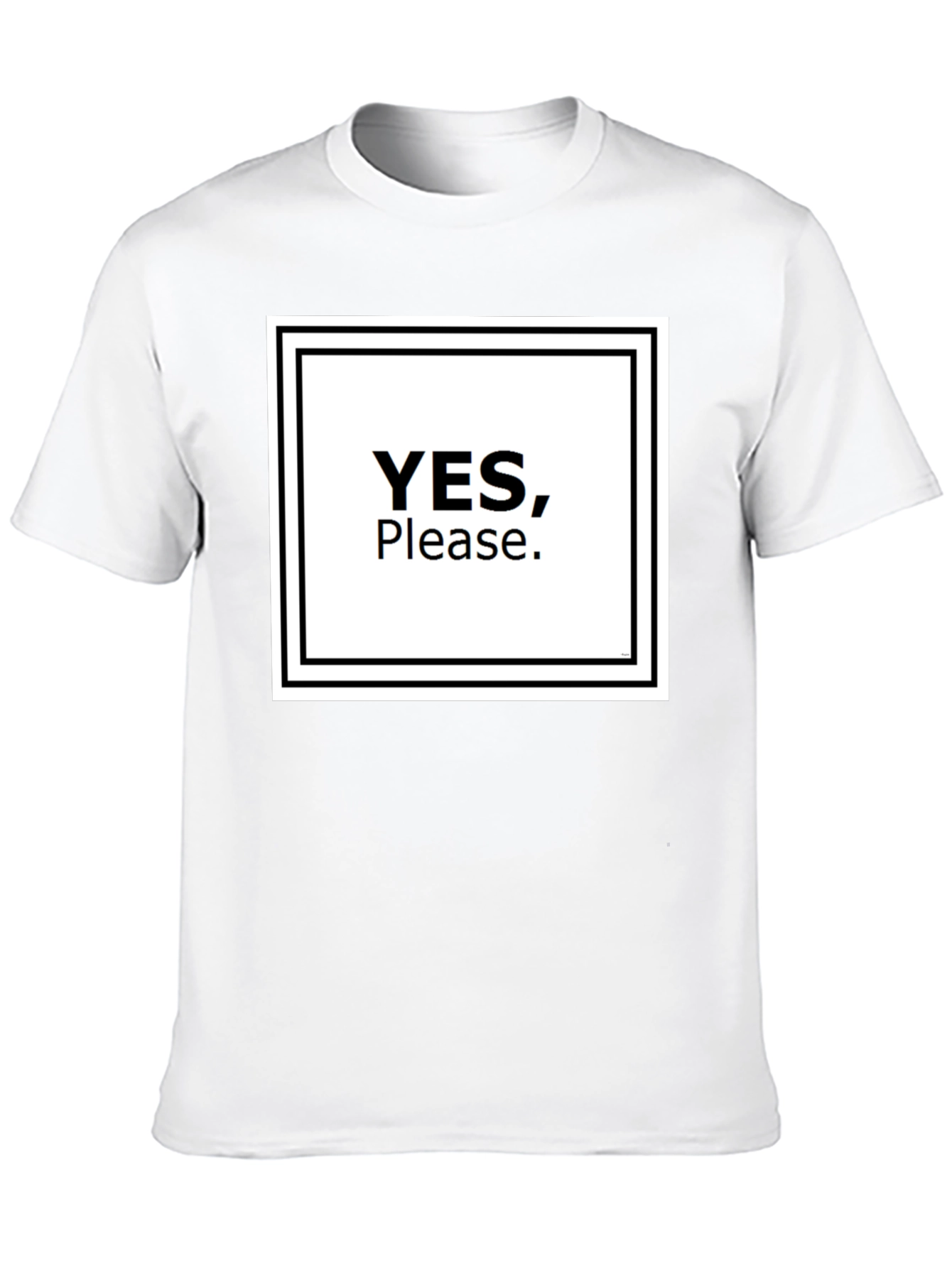 Black Yes, Please T-Shirt - Bold Graphic Tee view 10
