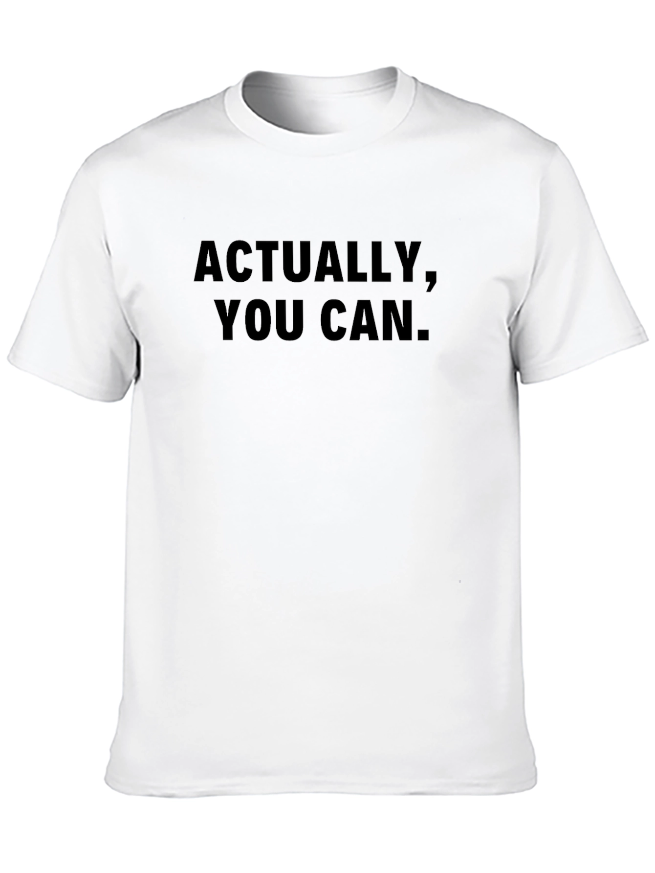 Black Actually, You Can. Black Graphic Tee view 10