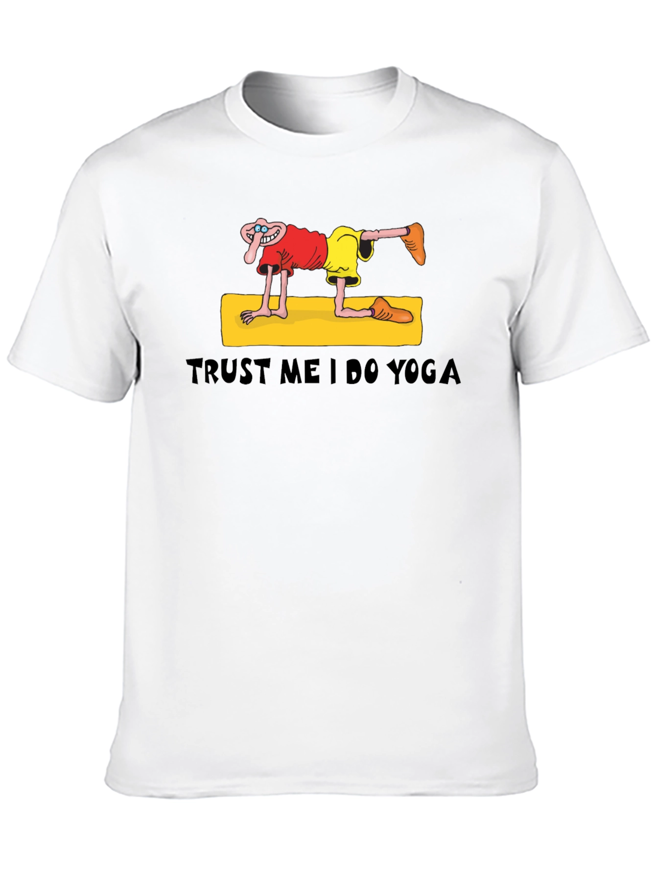 Black Trust Me I Do Yoga Funny Graphic T-Shirt view 10