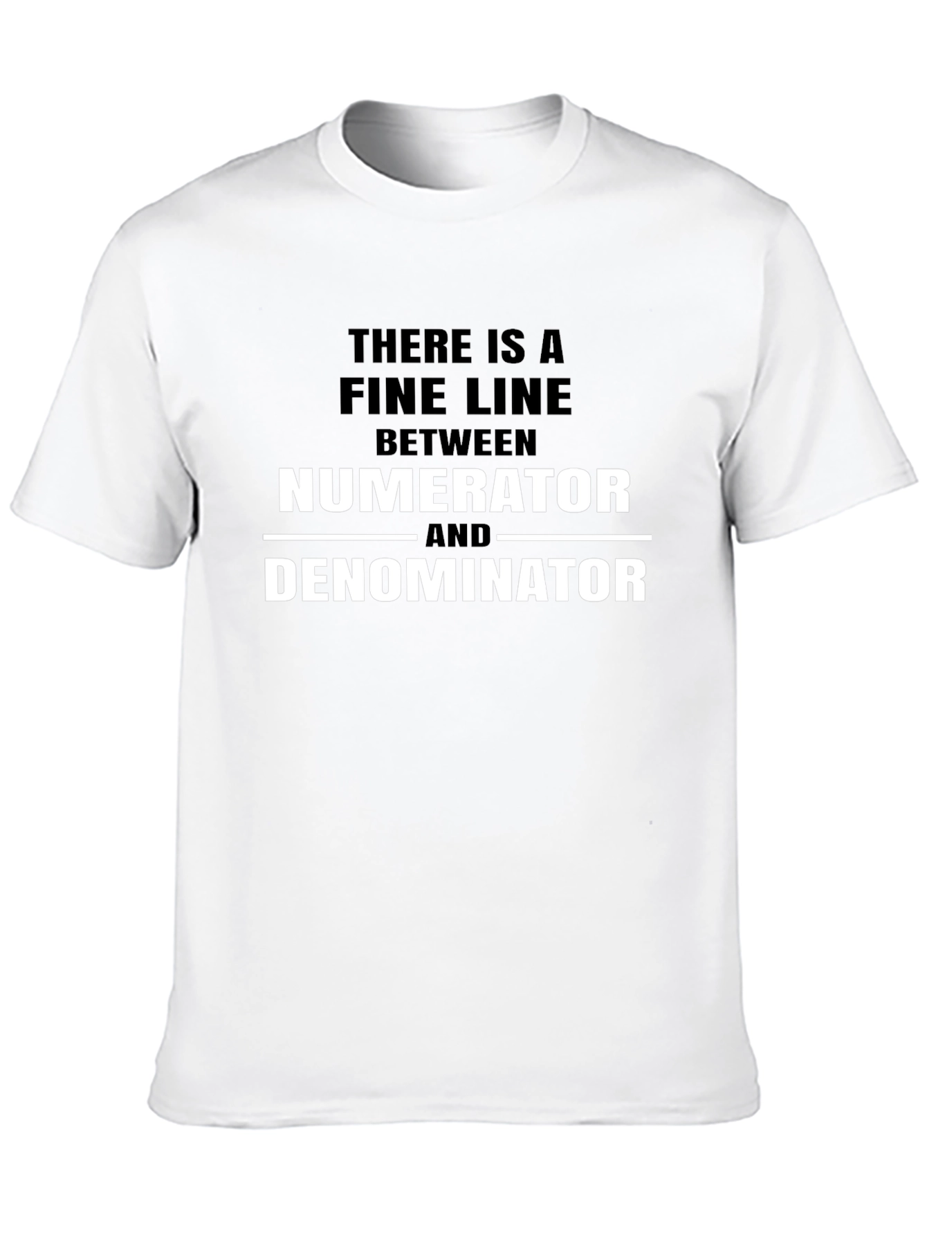 Black Numerator Denominator Math Pun Black T-Shirt view 10