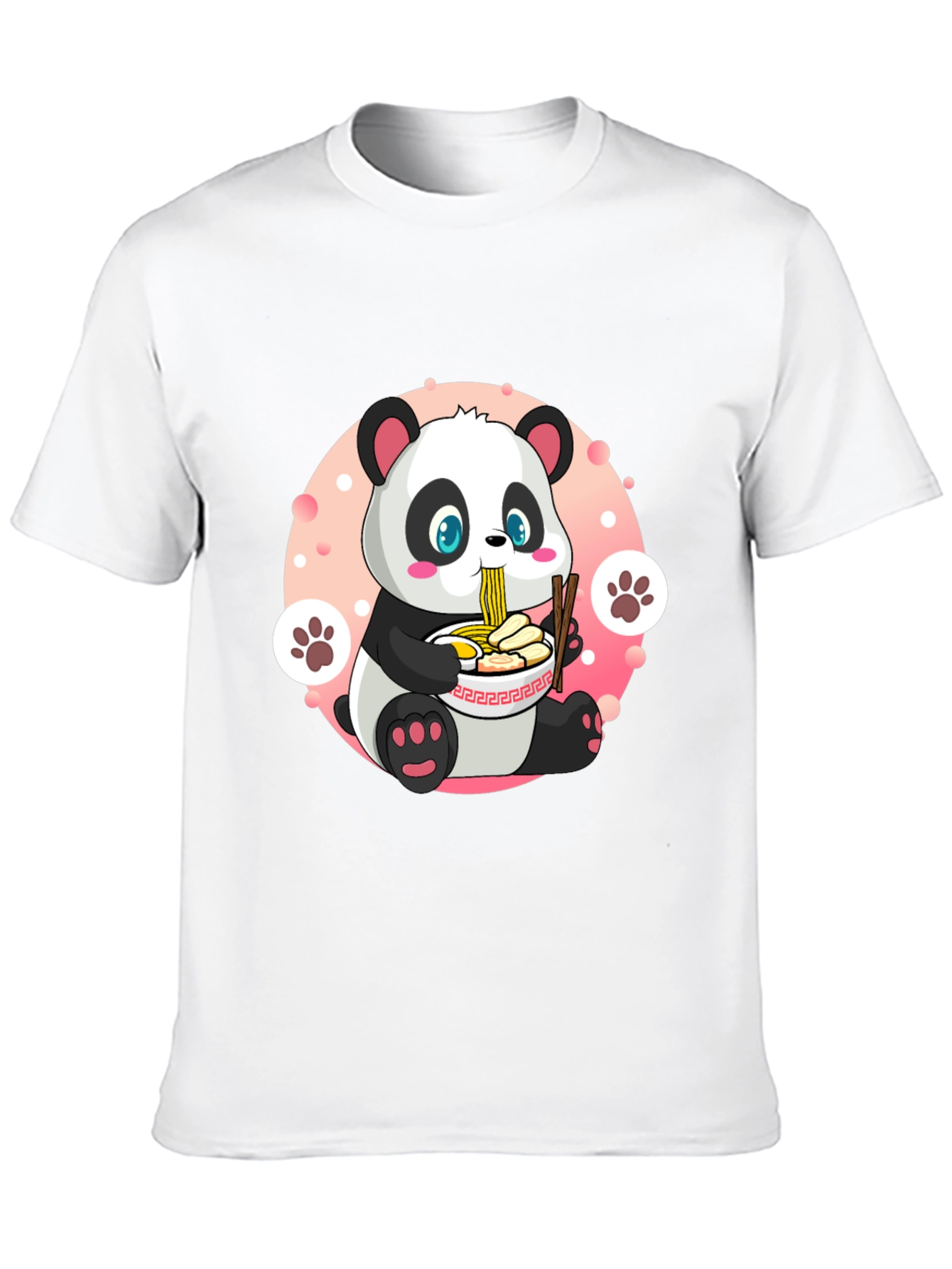 Black Cute Panda Ramen T-Shirt - Fun Anime Style view 10