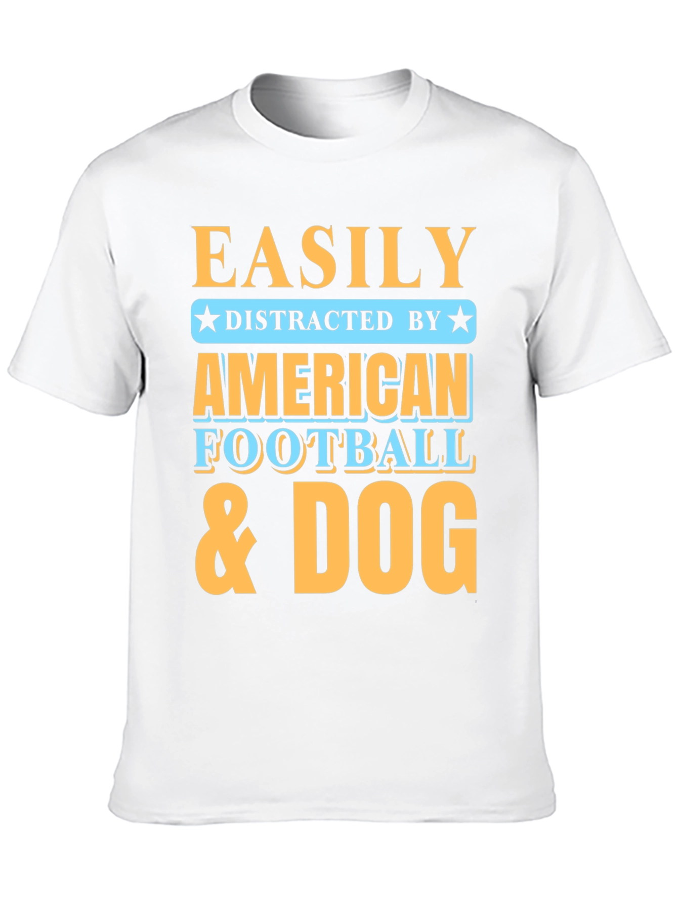 Black Easily Distracted T-Shirt - Football & Dog view 10