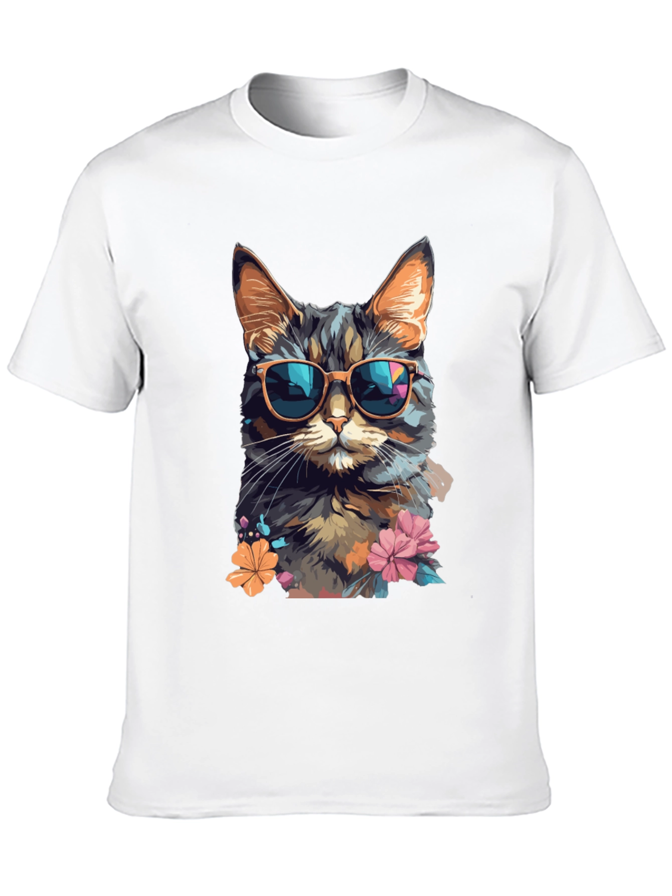 Black Cool Cat T-Shirt: Stylish Feline Design view 10