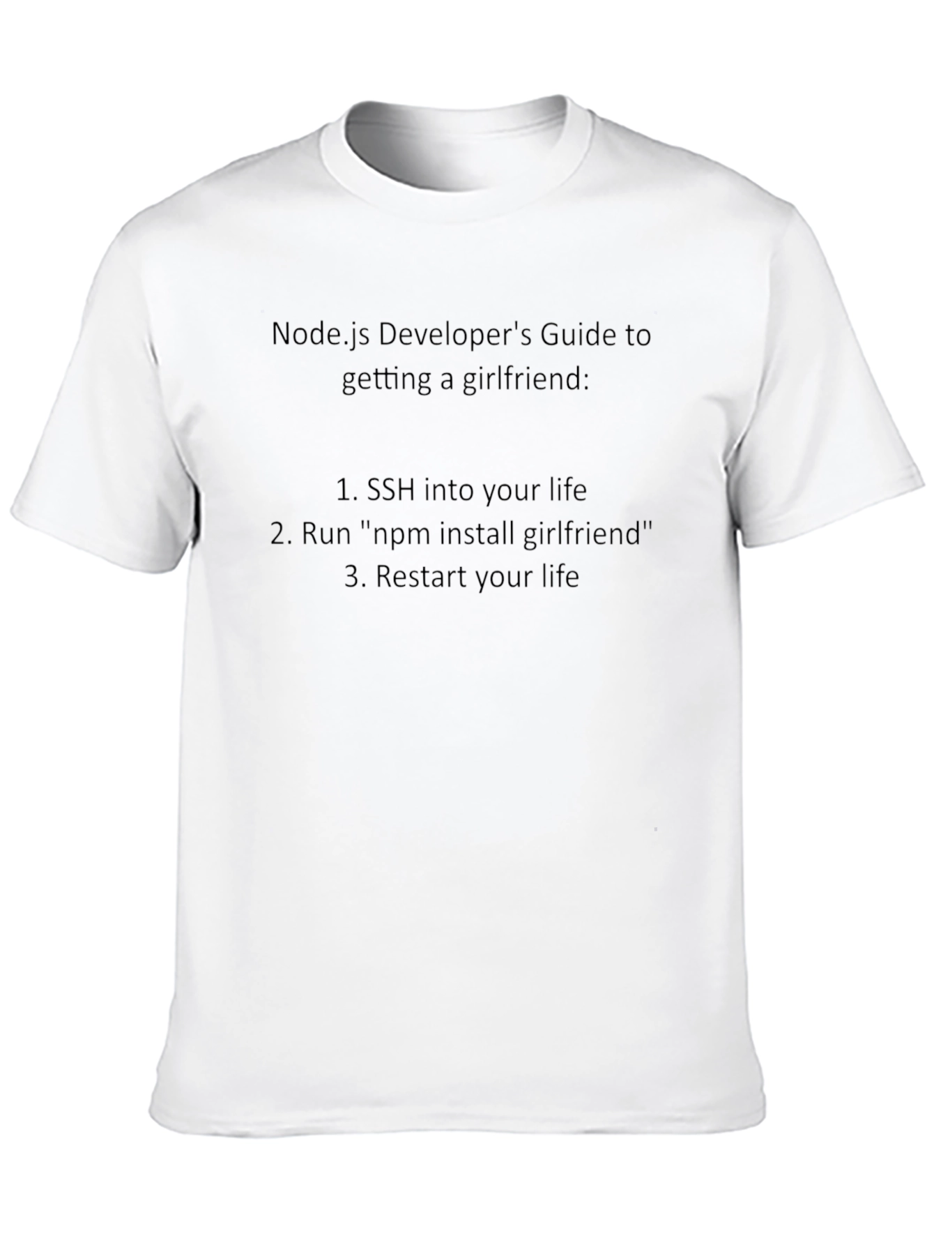 Black Node.js Developer's Guide T-Shirt view 10