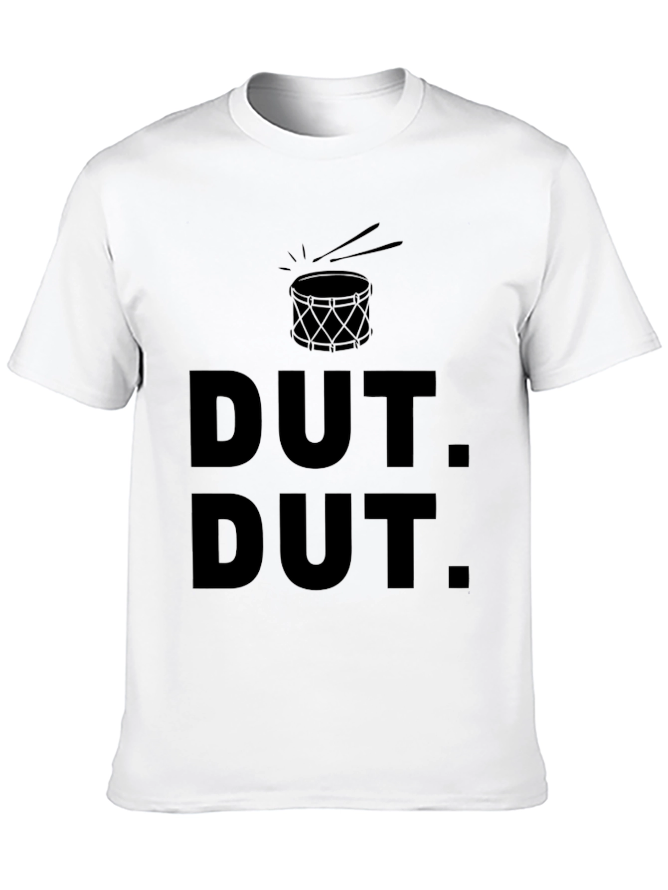 Black Dut Dut Drum T-Shirt - Black Crew Neck view 10
