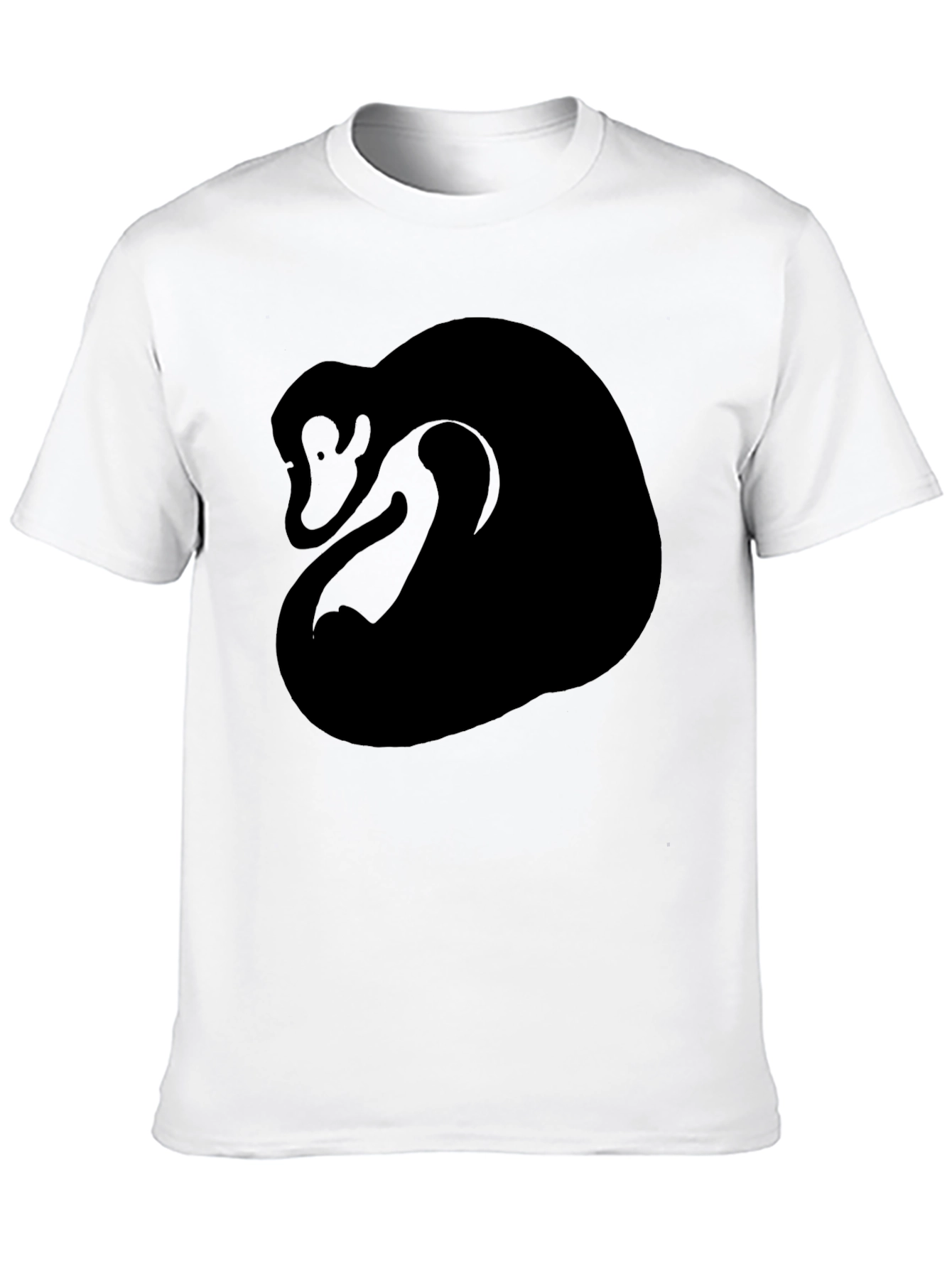 Black Abstract Monkey Graphic Tee - Black Cotton Blend view 10