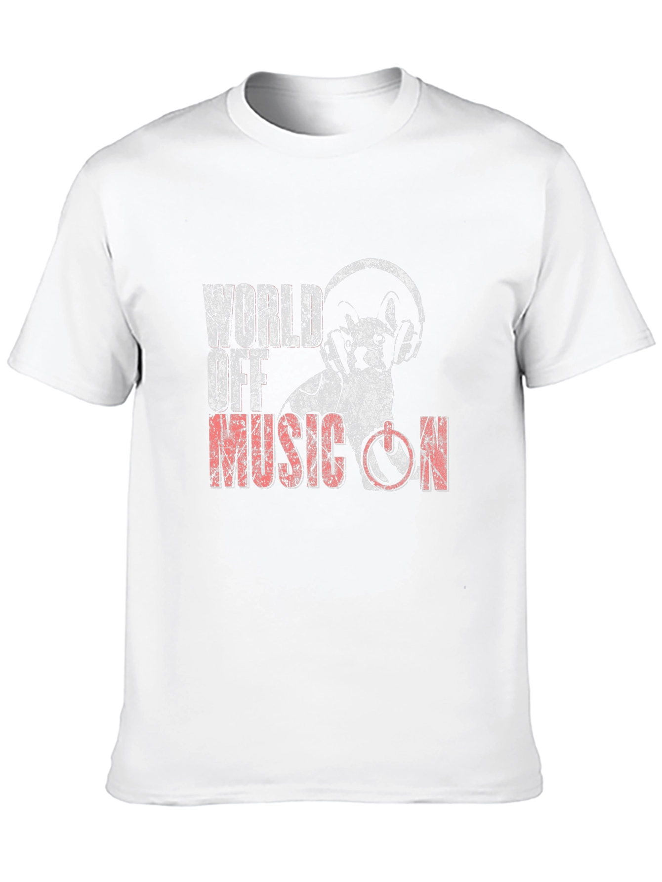 Black World Off Music On Graphic Tee view 10