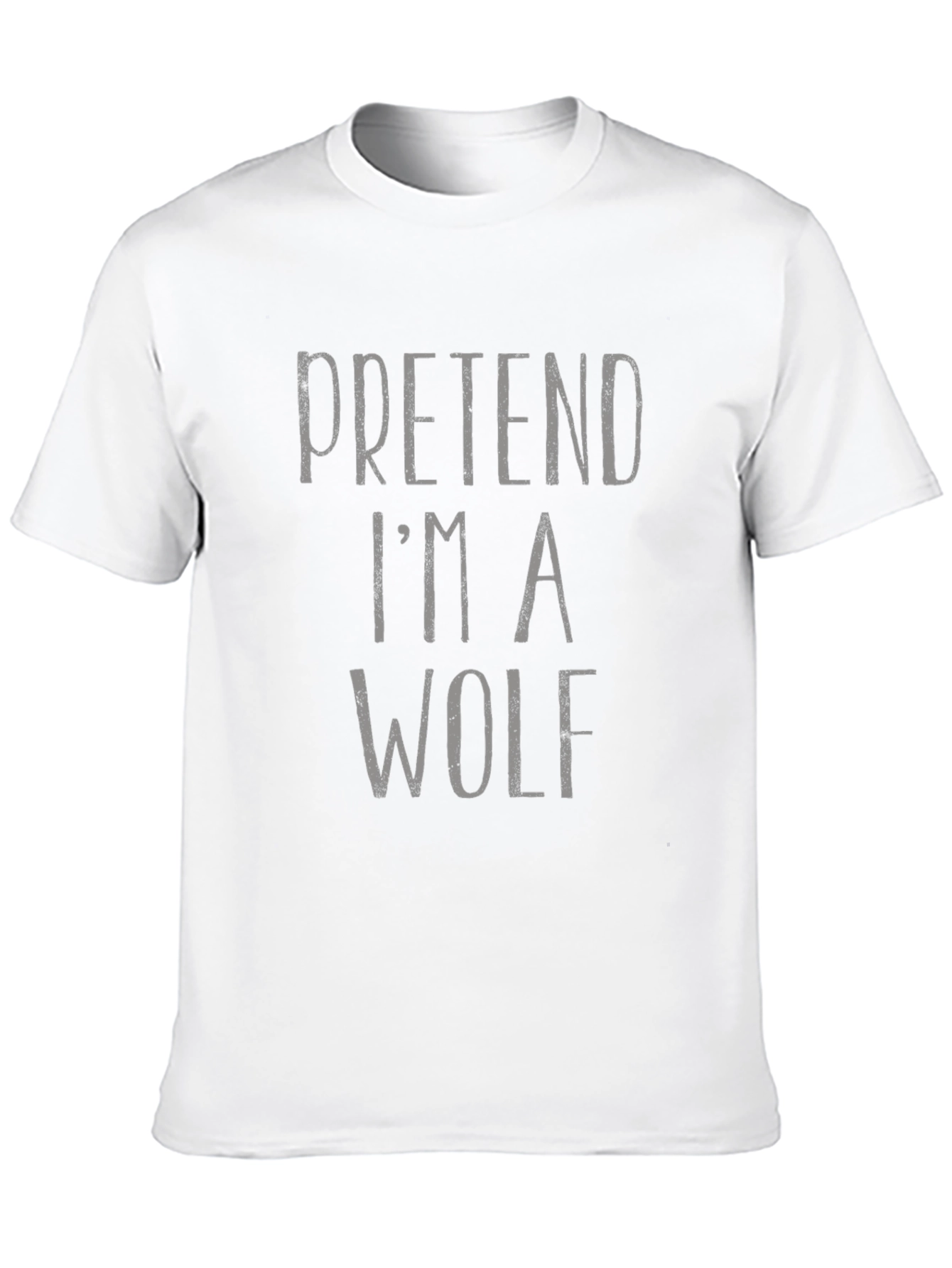 Black Pretend I'm a Wolf T-Shirt - Funny Costume Tee view 10