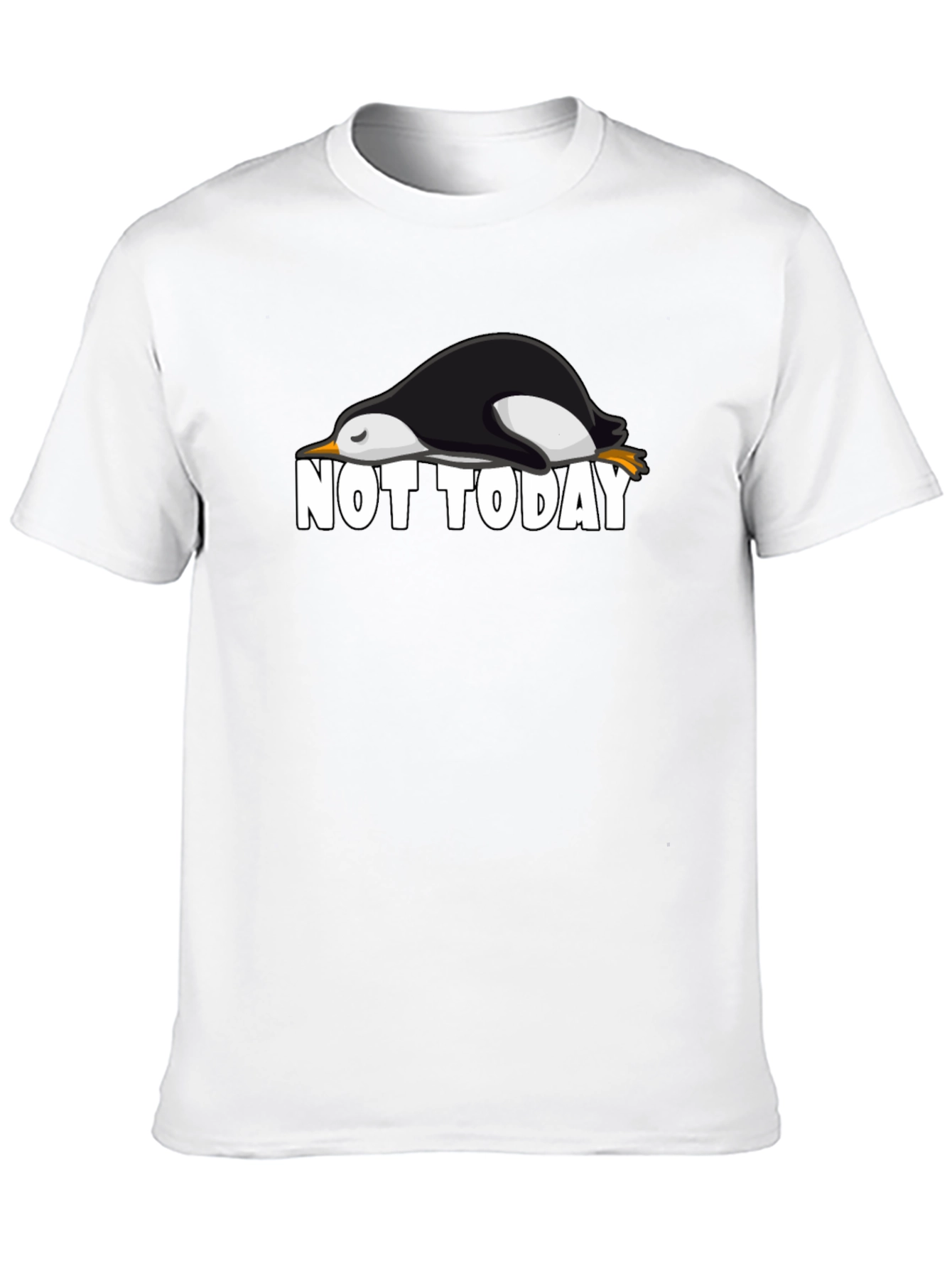 Black Not Today Penguin Graphic Tee - Black view 10