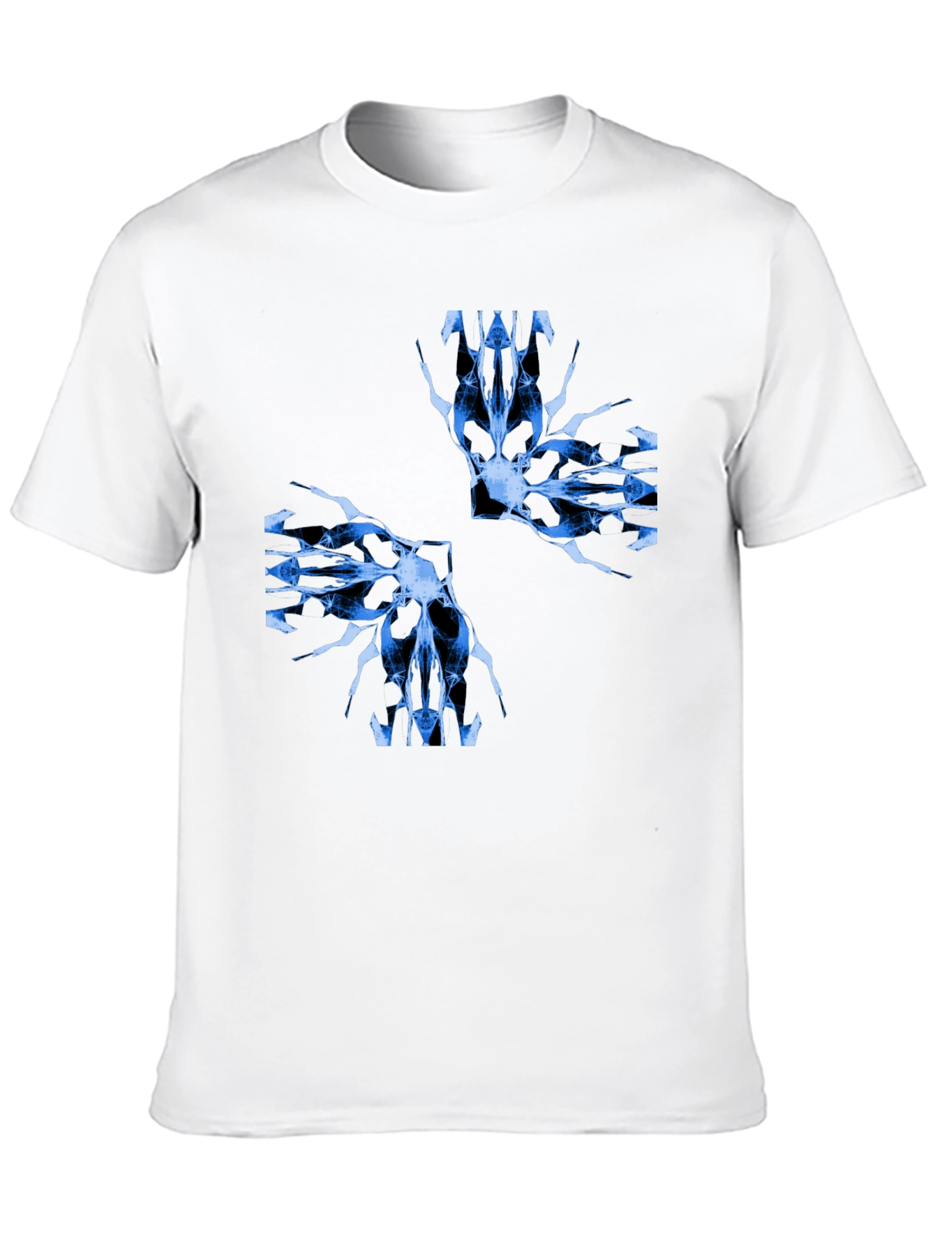 Abstract Graphic Print Crew Neck T-Shirt - 10
