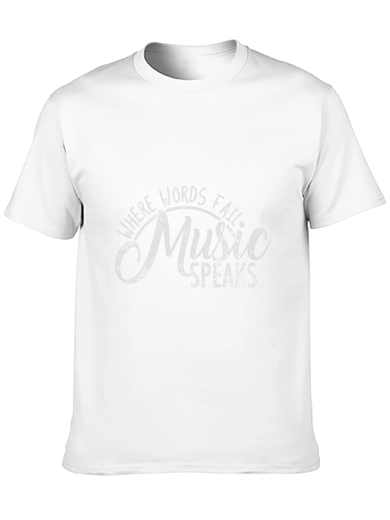 Black Music Speaks T-Shirt - Black Graphic Tee view 10