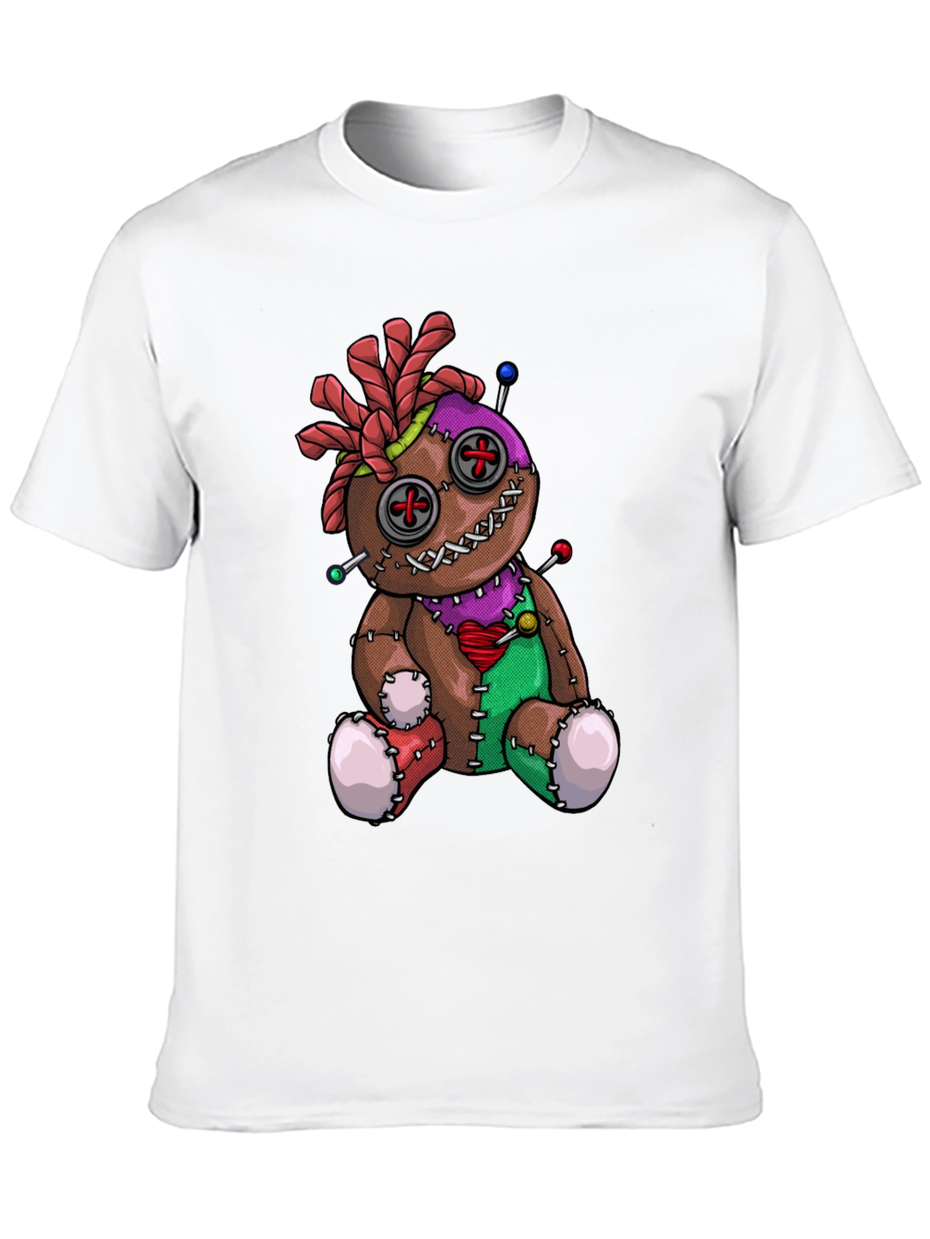Black Voodoo Doll Graphic T-Shirt - Unique Spooky Design view 10