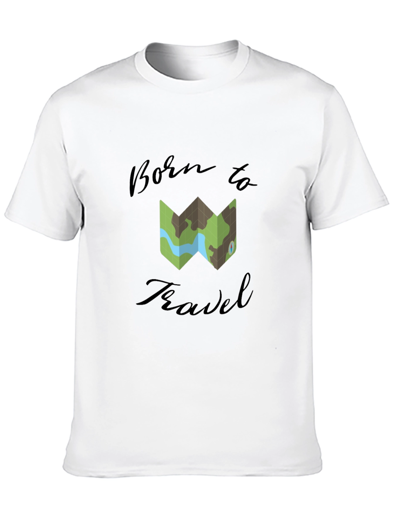 Black Born to Travel Graphic T-Shirt view 10