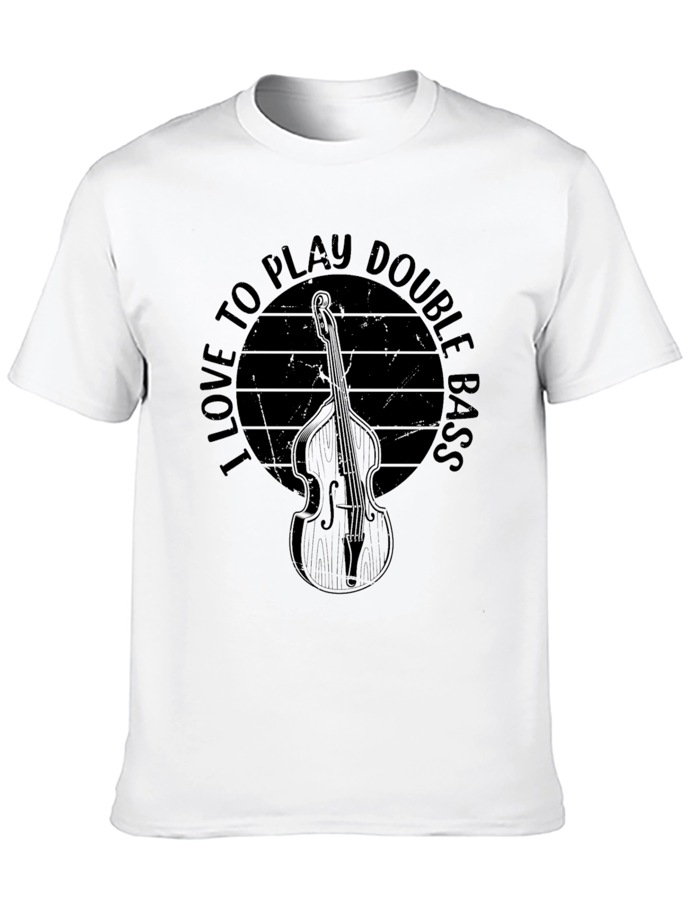 Black I Love To Play Double Bass T-Shirt view 10