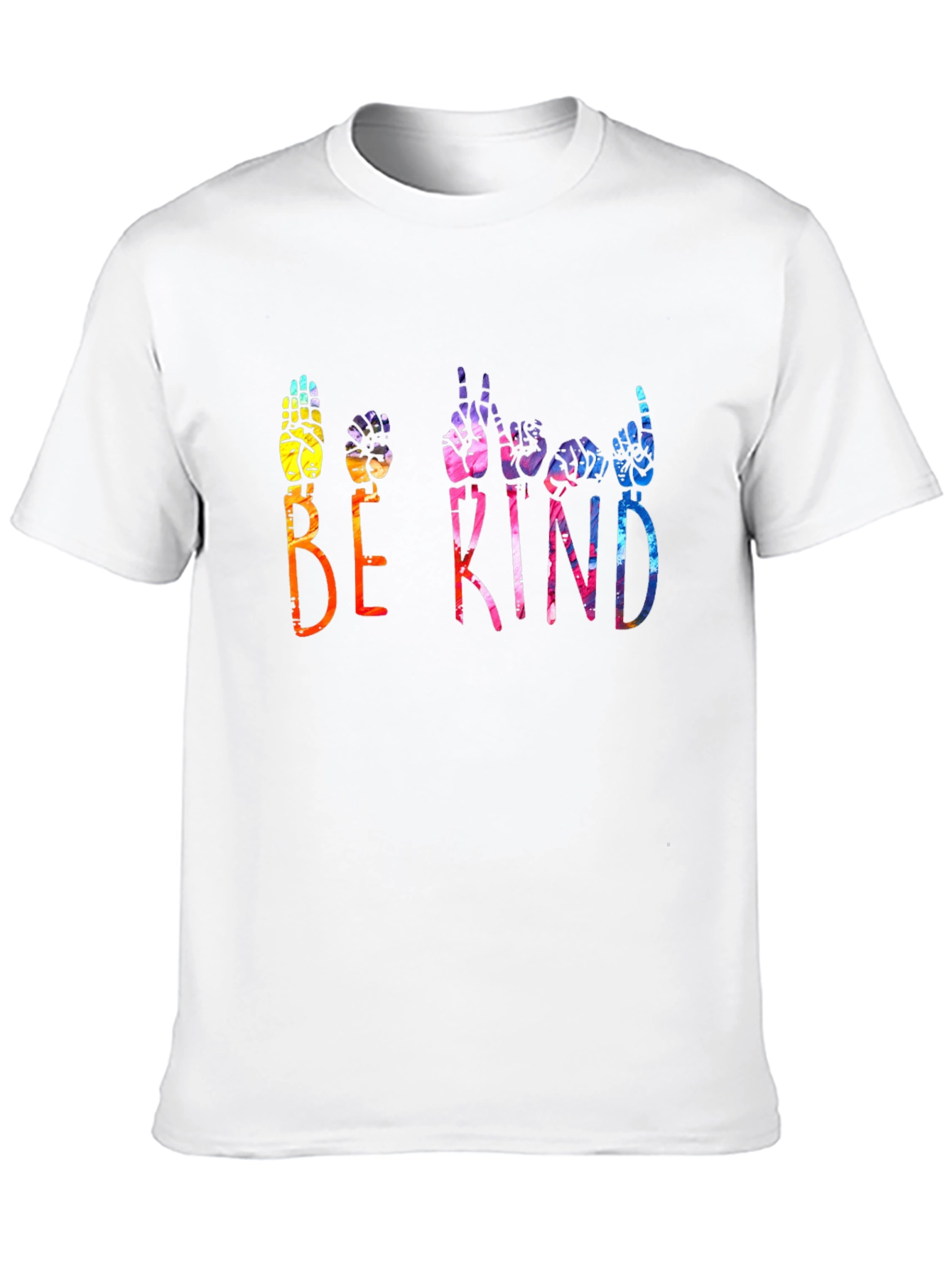 Black Be Kind Sign Language Graphic T-Shirt view 10