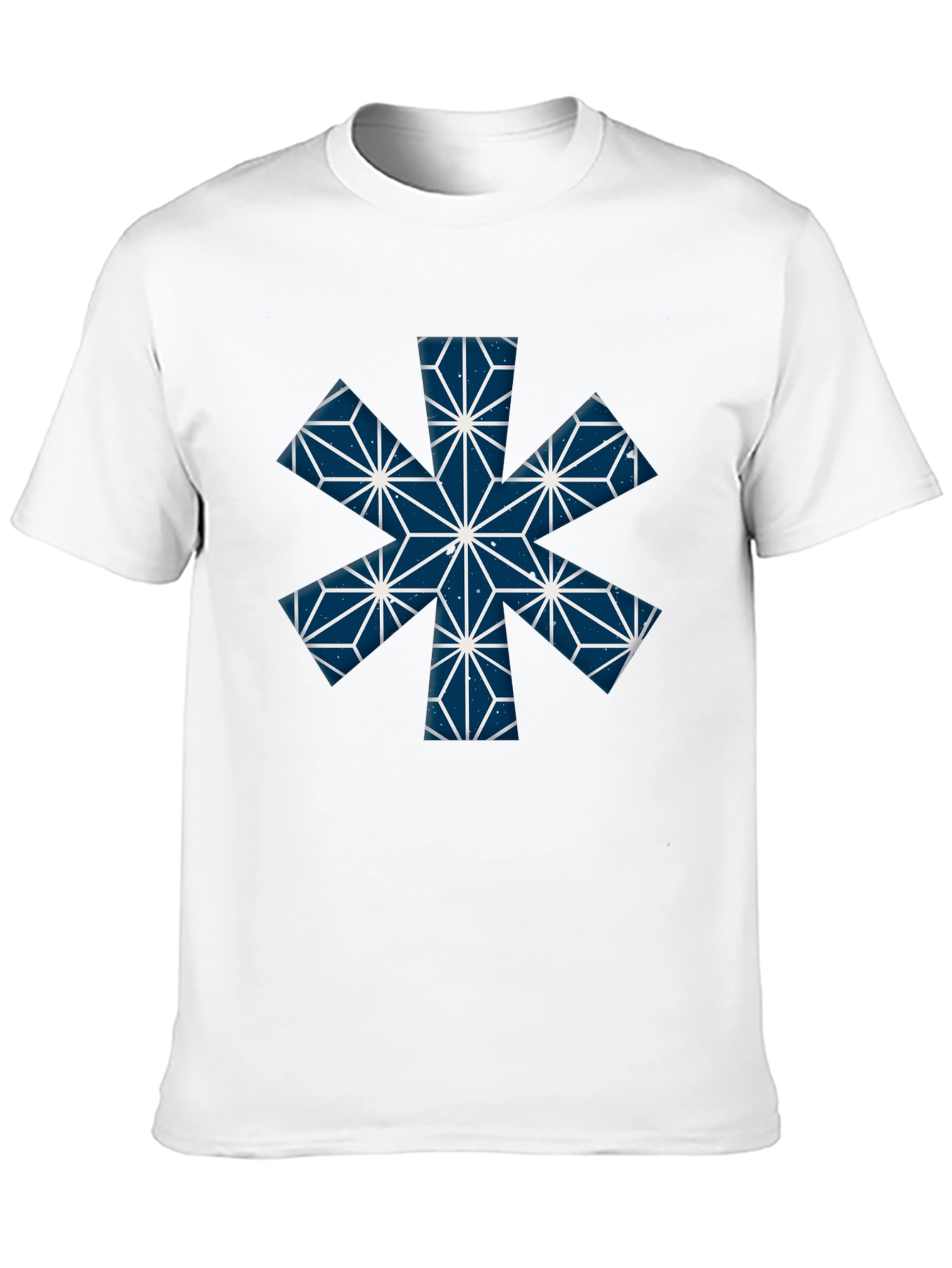 Black Geometric Pattern Black T-Shirt view 10