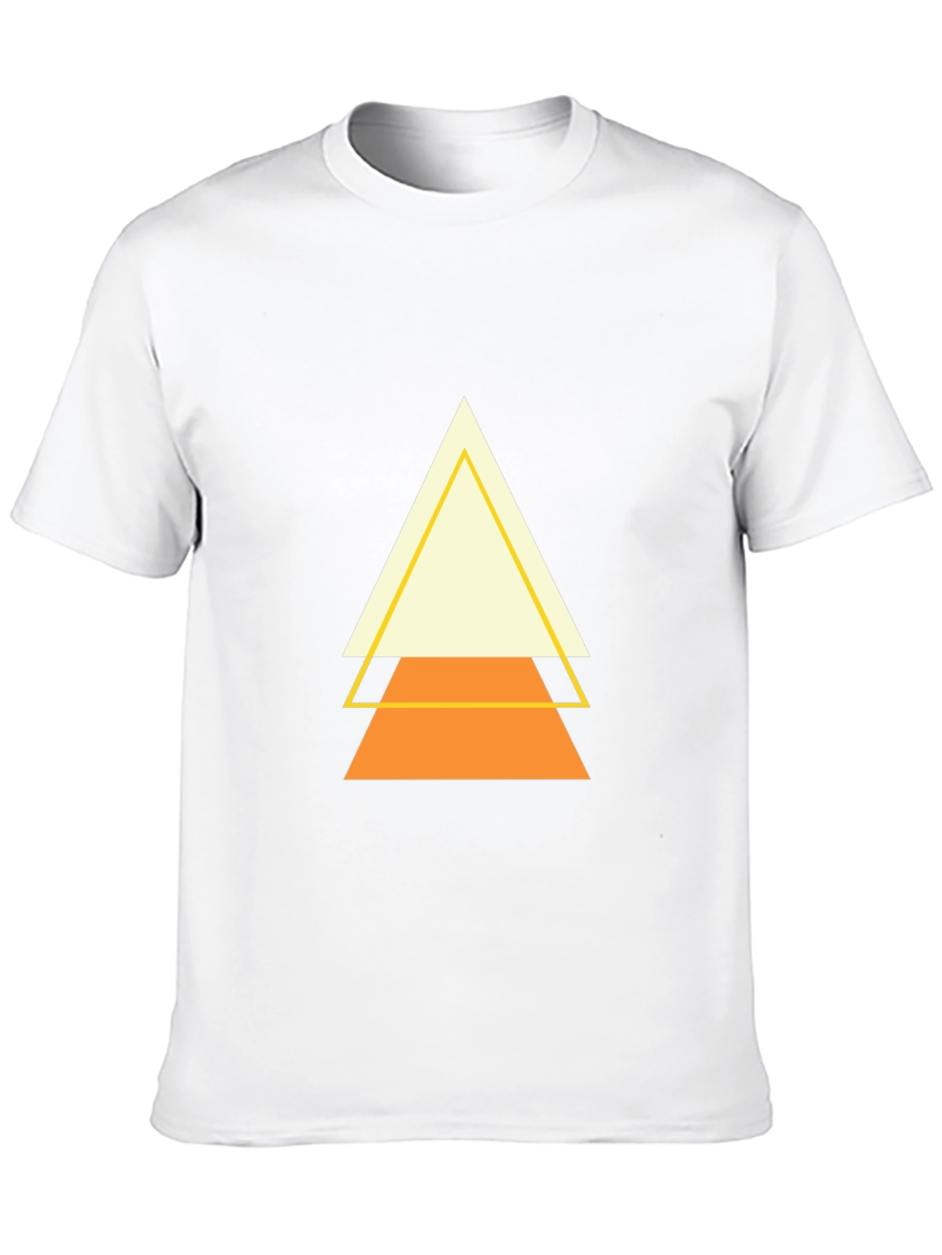 Black Geometric Triangle Graphic Tee - Modern Minimalist Design view 10