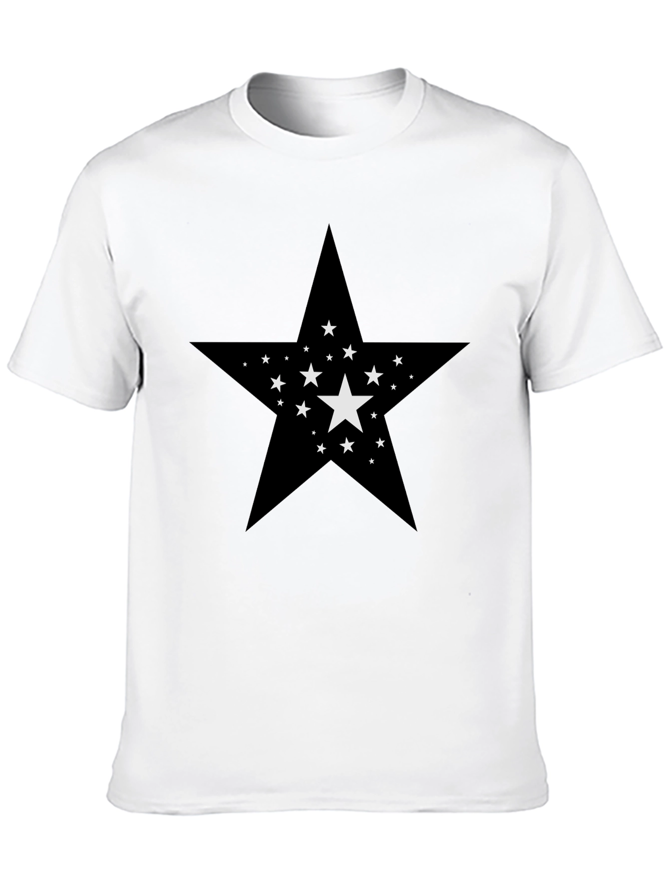 Black Starry Star Black T-Shirt view 10