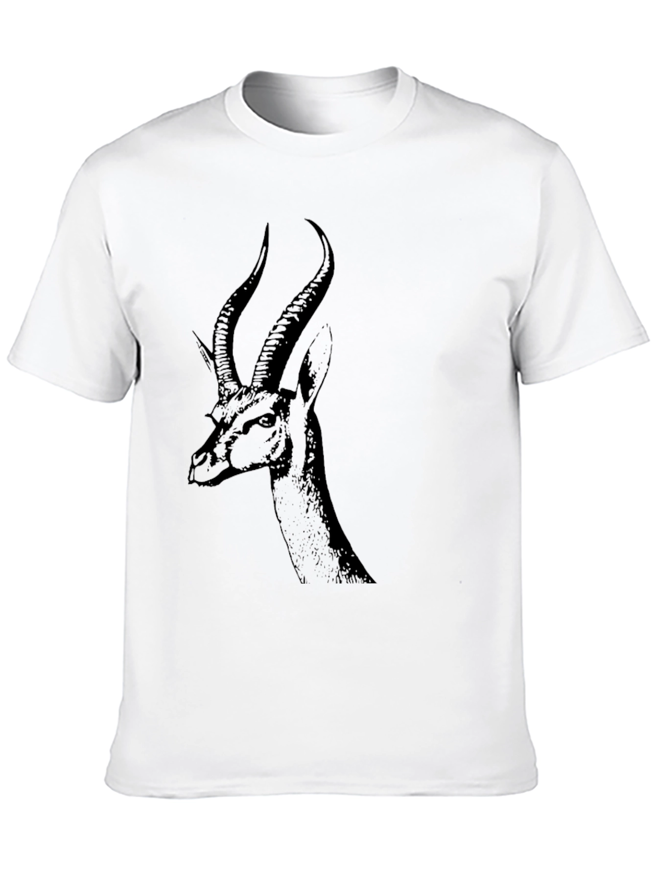 Black Gazelle Graphic Tee - Unique Animal Design - 10