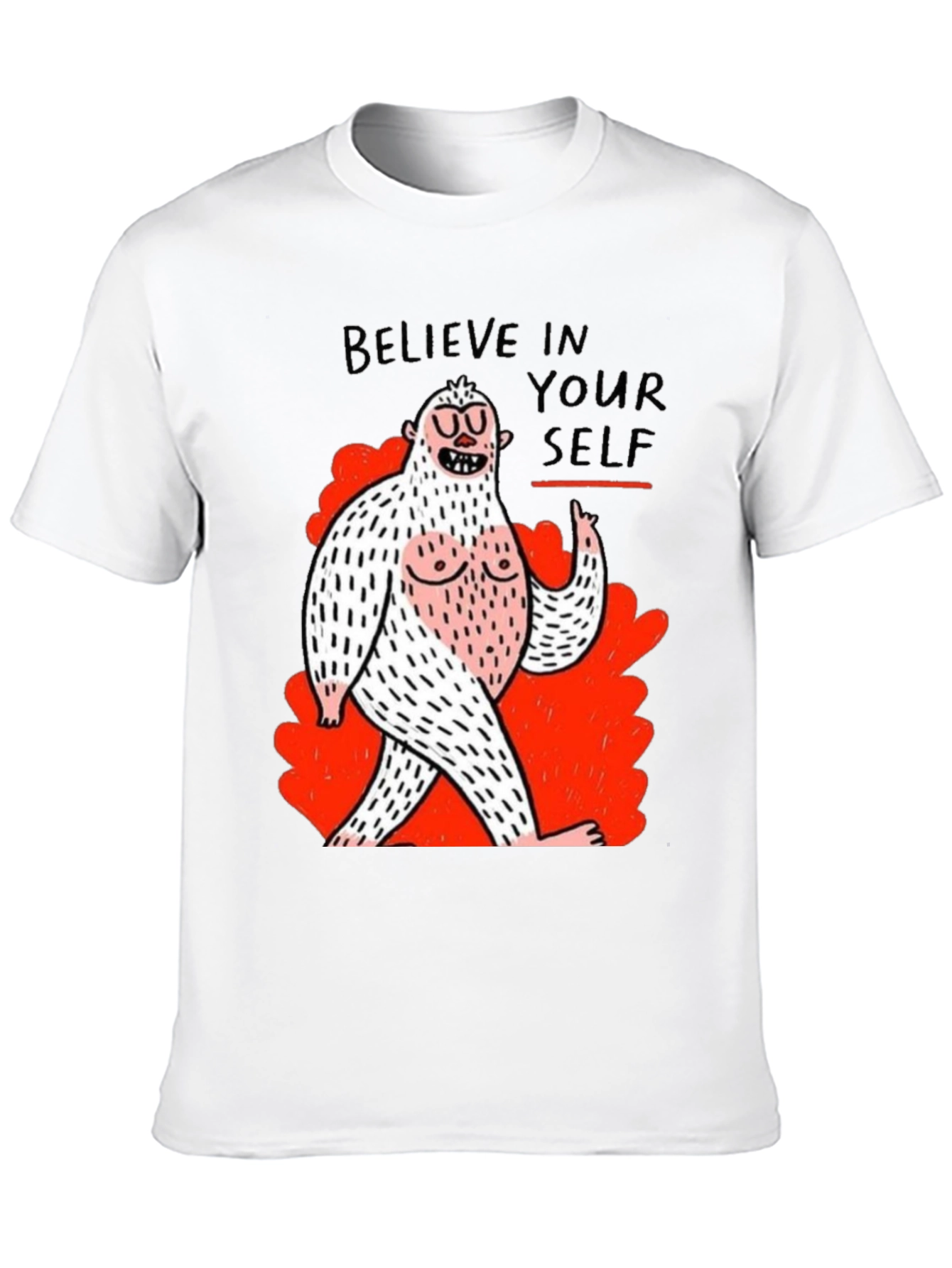 Black Believe In Yourself Funny Graphic Tee view 10