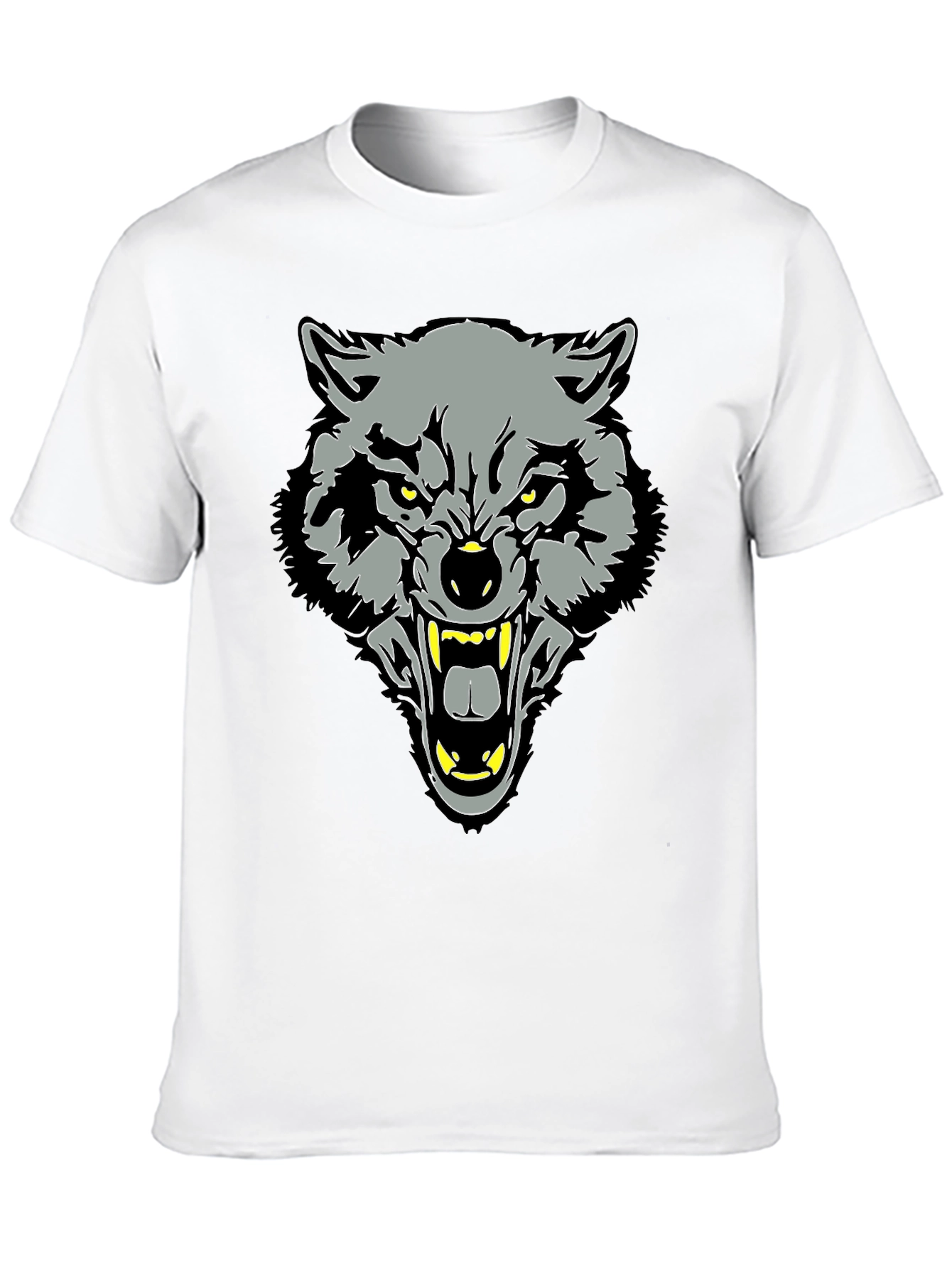 Black Wolf Graphic Black T-Shirt view 10