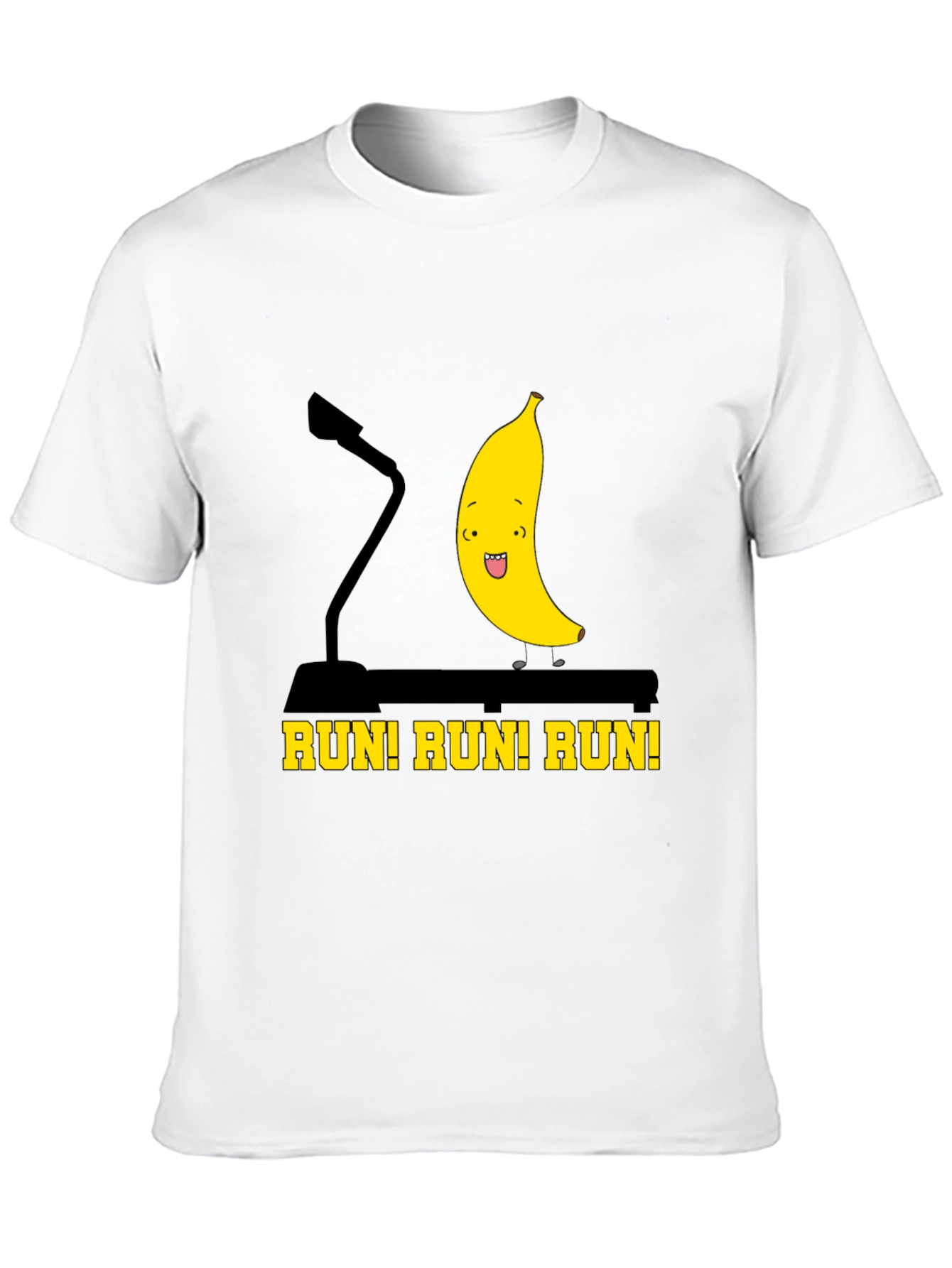 Black Run Banana Run Funny Graphic Tee view 10