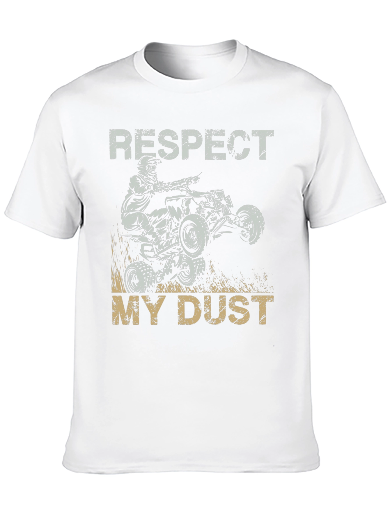 Black Respect My Dust ATV Rider Graphic Tee view 10