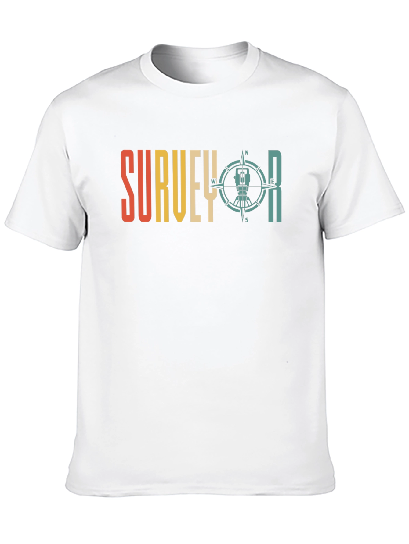 Surveyor Compass Graphic Tee - Black Crew Neck - 10