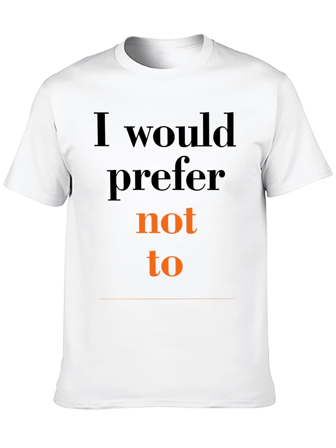 Black I Would Prefer Not To Graphic T-Shirt view 10