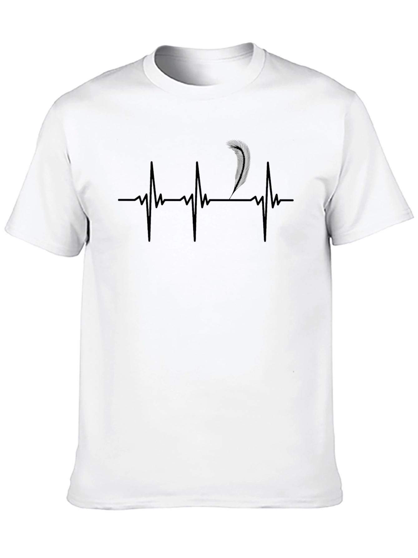 Black Heartbeat Paddleboard T-Shirt - Black Graphic Tee view 10