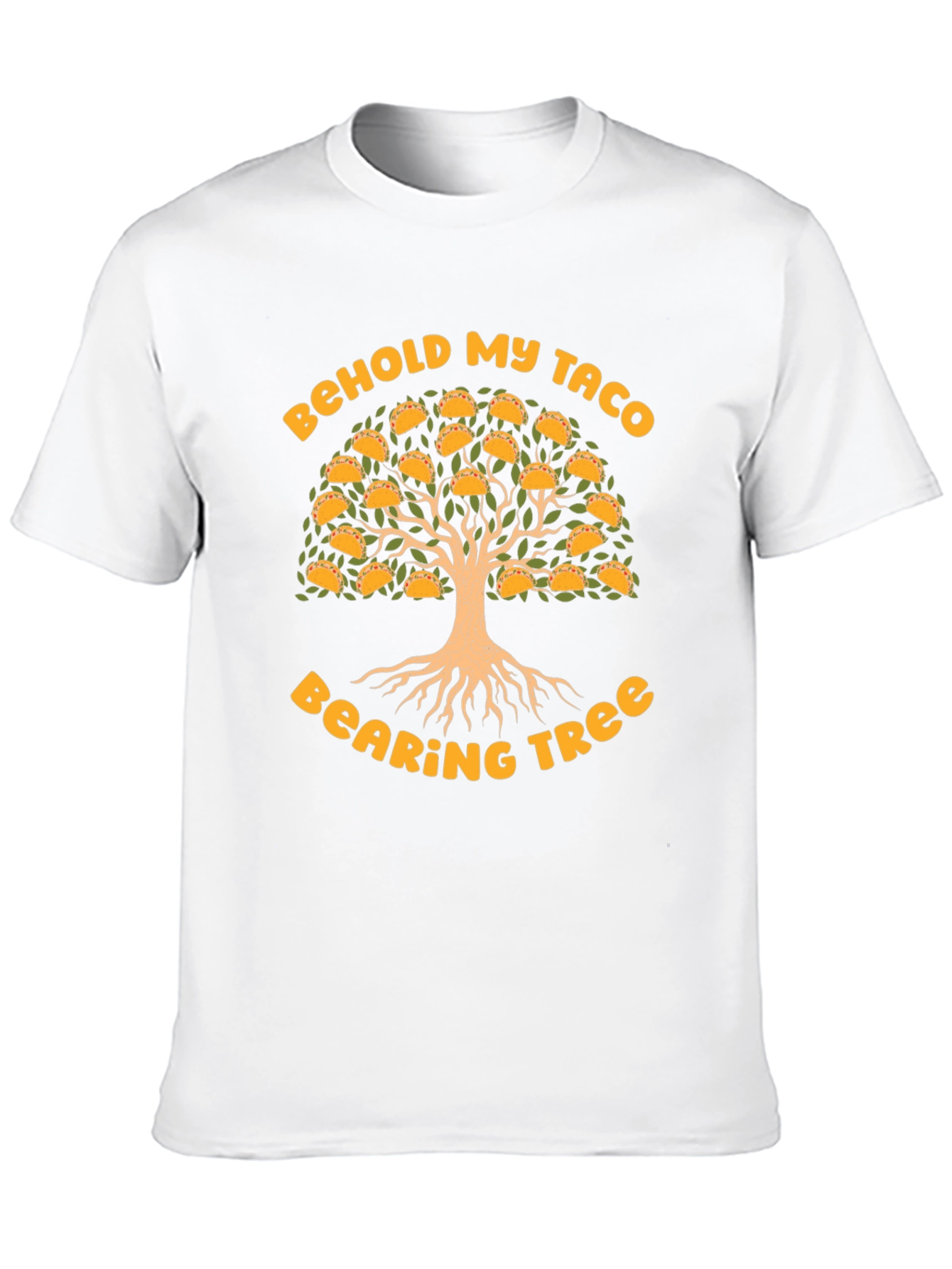 Black Behold My Taco Bearing Tree Graphic T-Shirt view 10