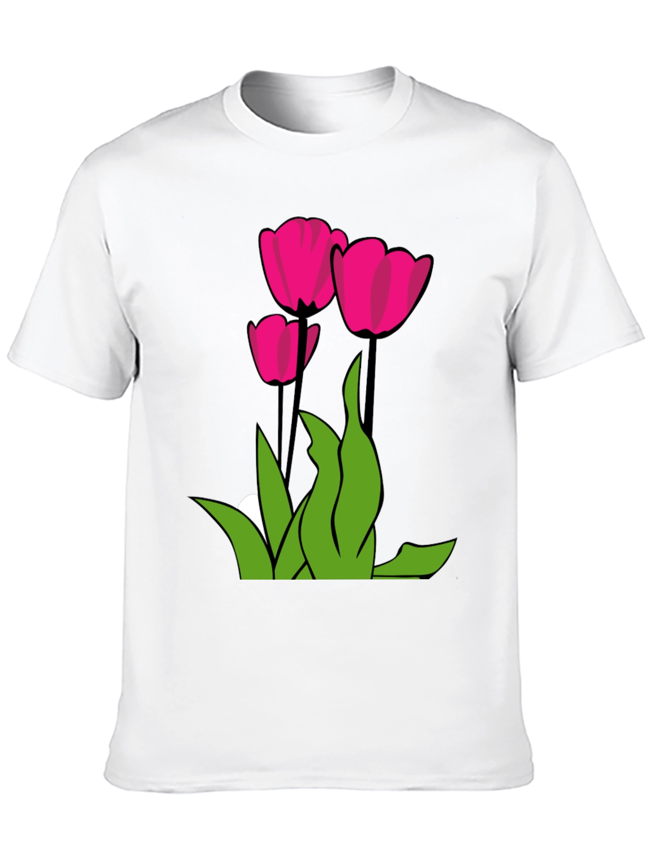 Tulip Graphic Tee - Modern Floral Design - 10