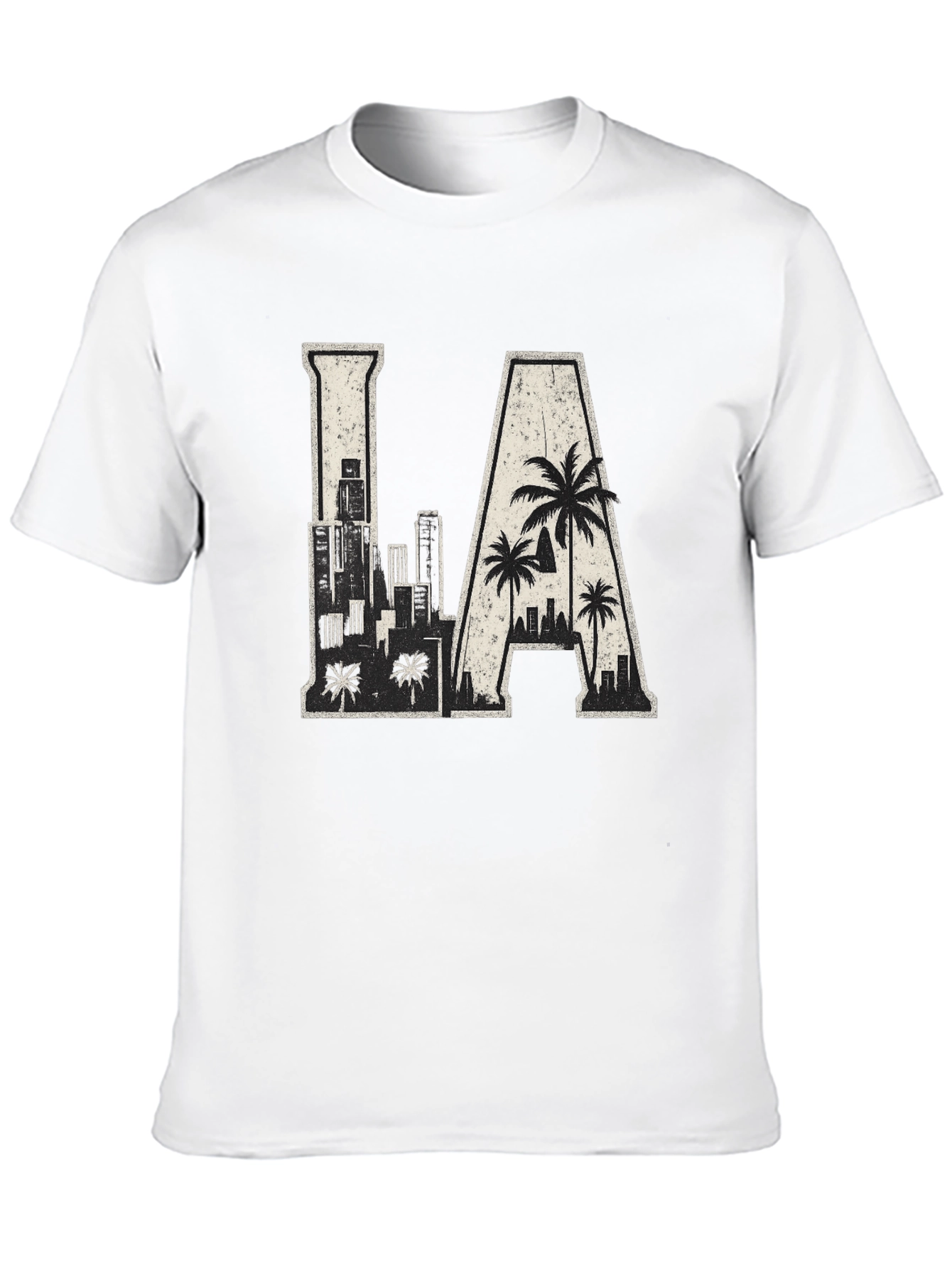 Black LA Skyline Graphic Tee - Urban Style view 10