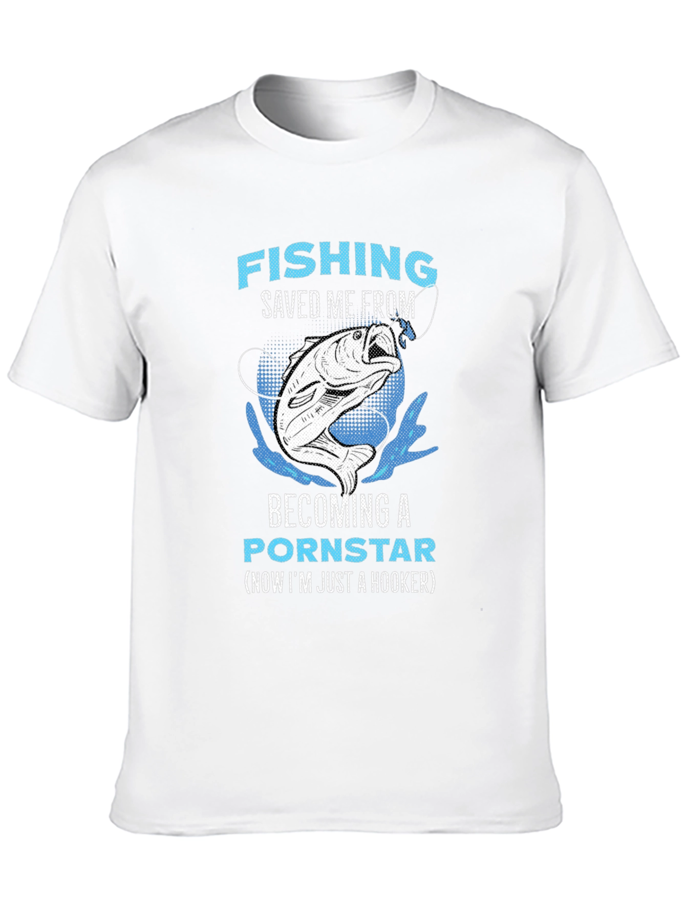 Black Fishing Saved Me T-Shirt - Humorous Angler Tee view 10