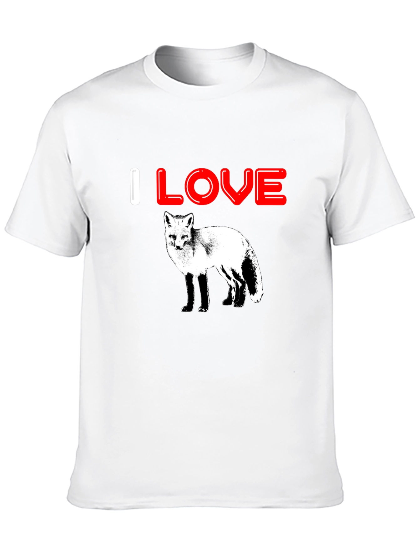 Black I Love Foxes Graphic Tee - Black Cotton T-Shirt view 10
