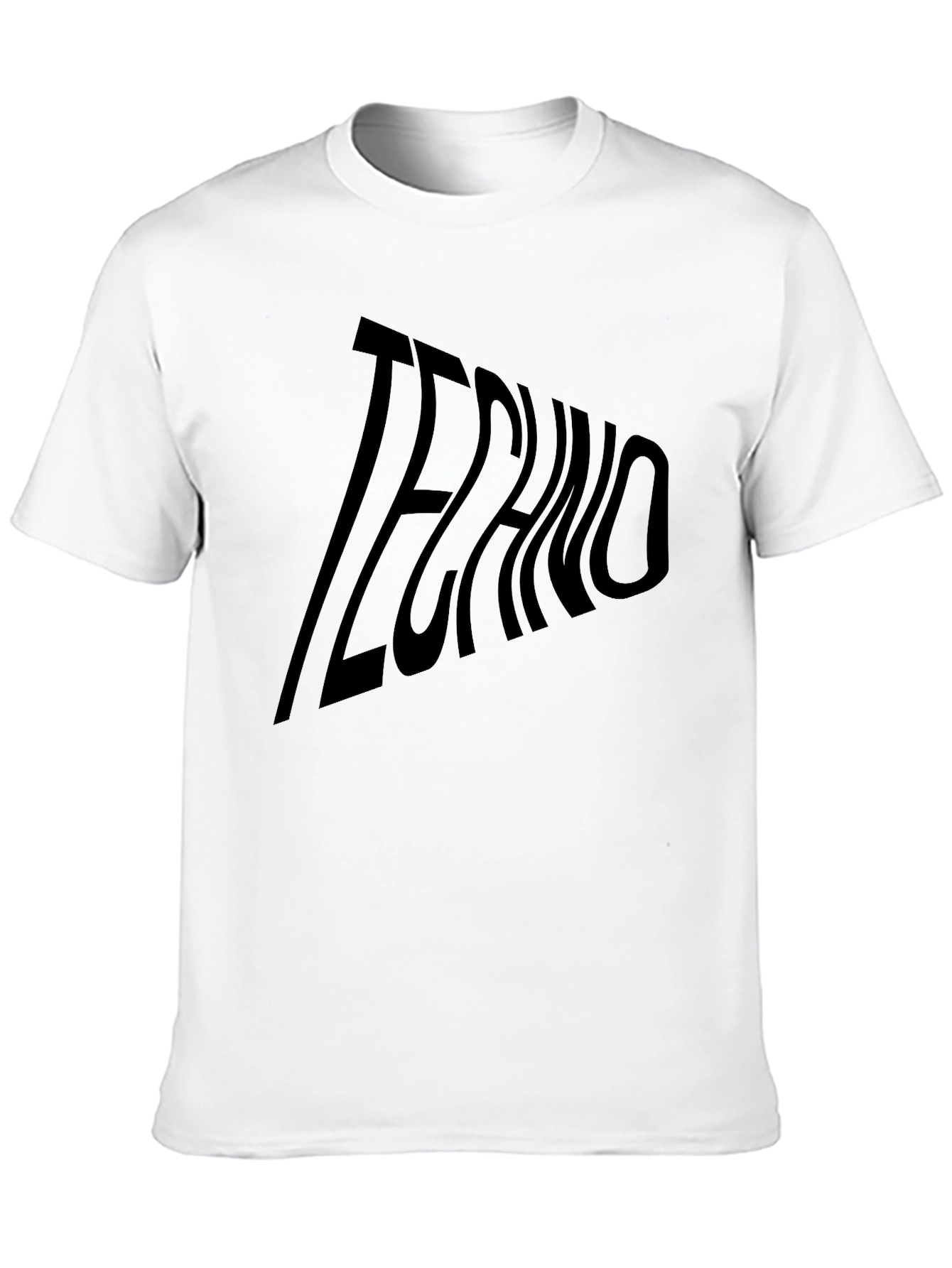 Black Bold Techno Graphic Tee - Black view 10