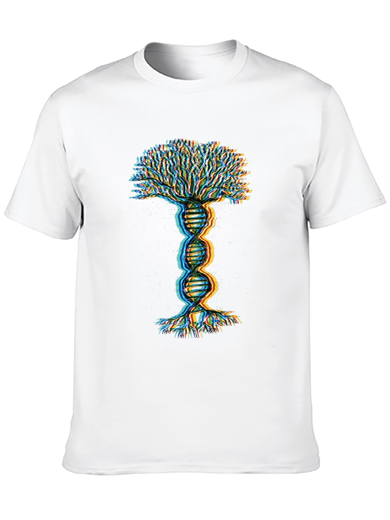 Black DNA Tree of Life Graphic Tee - Black view 10