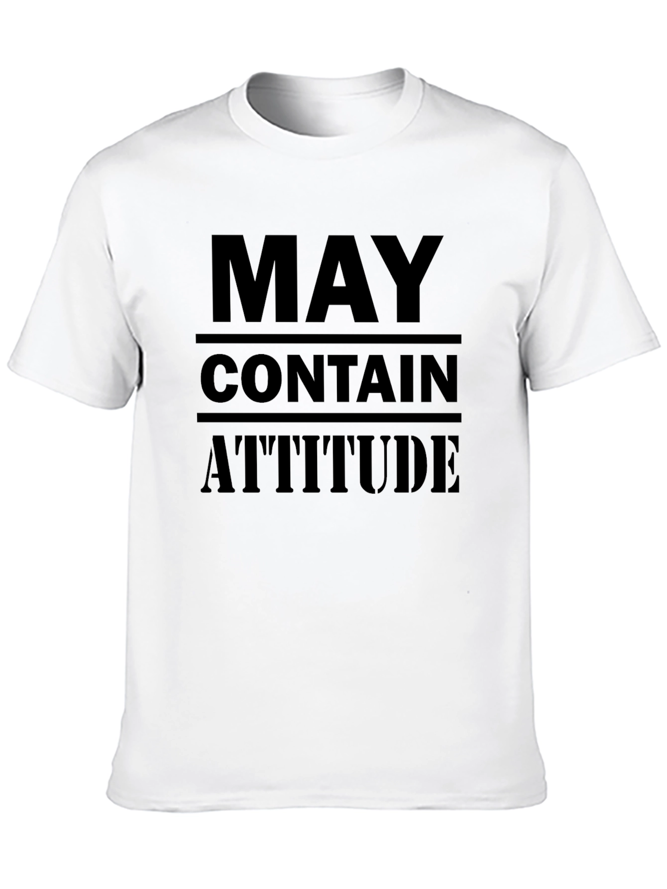 Black May Contain Attitude Graphic Tee - Black view 10