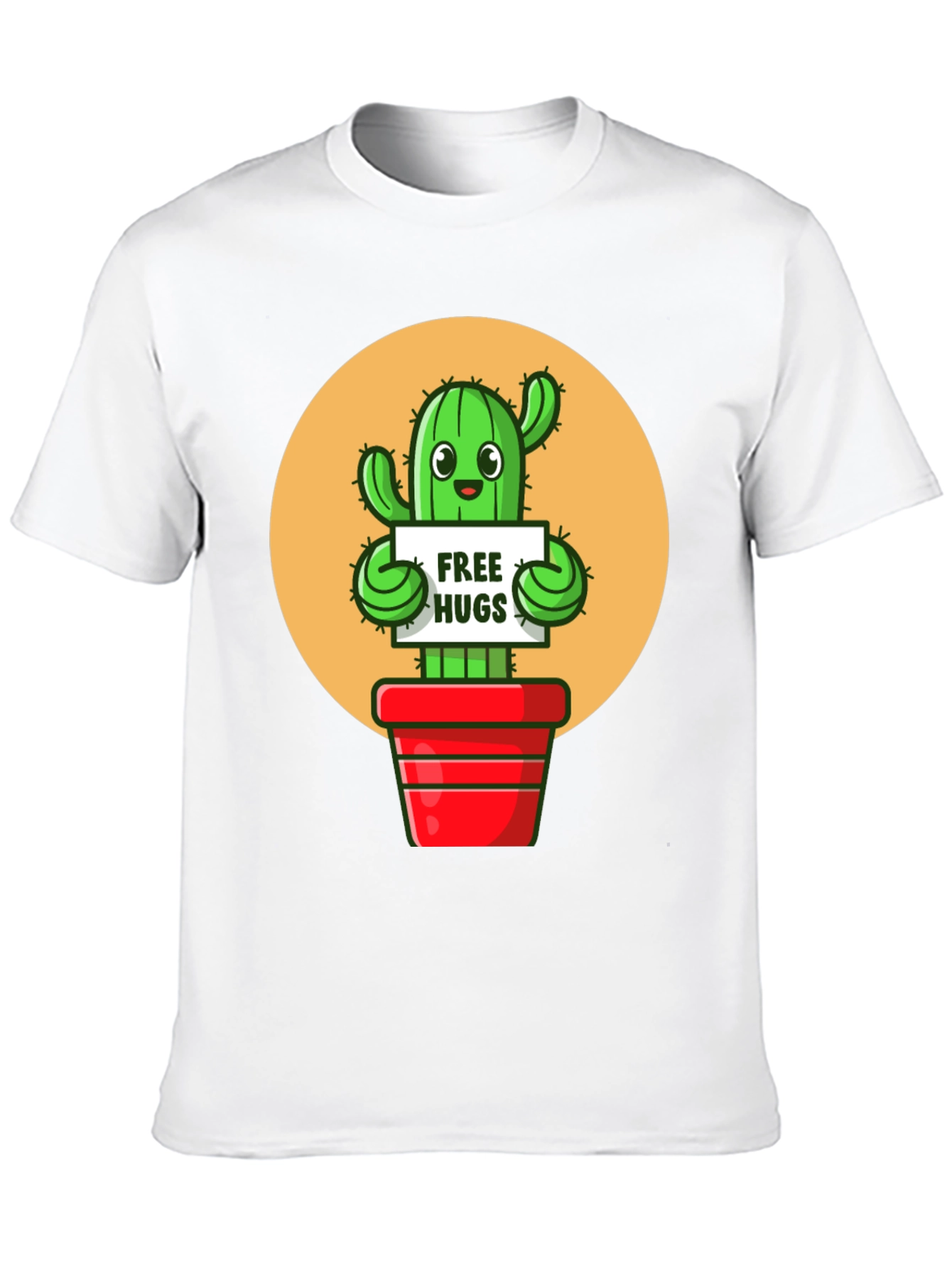 Black Cactus Free Hugs Graphic Tee view 10