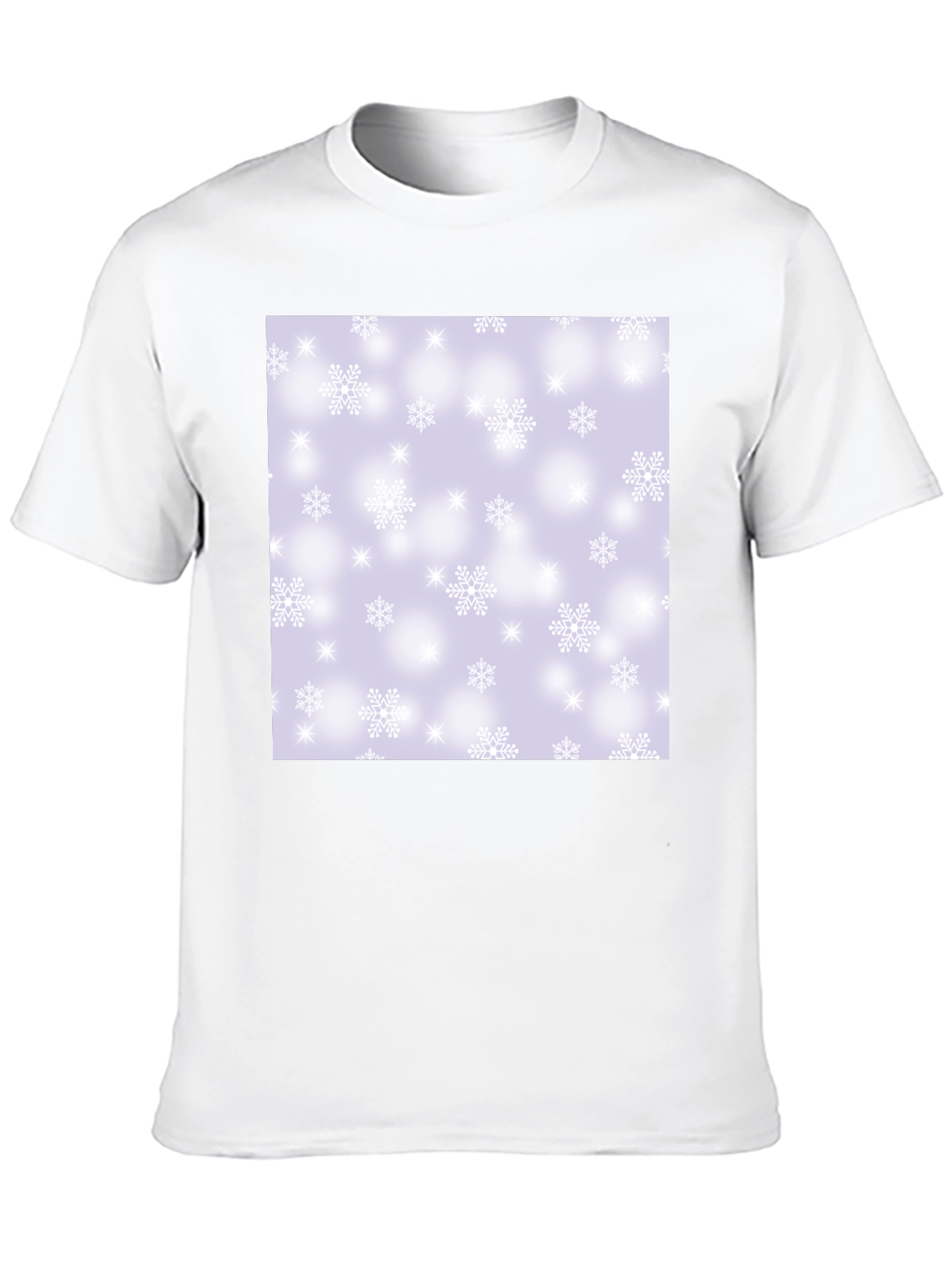 Black Snowflake Pattern T-Shirt view 10