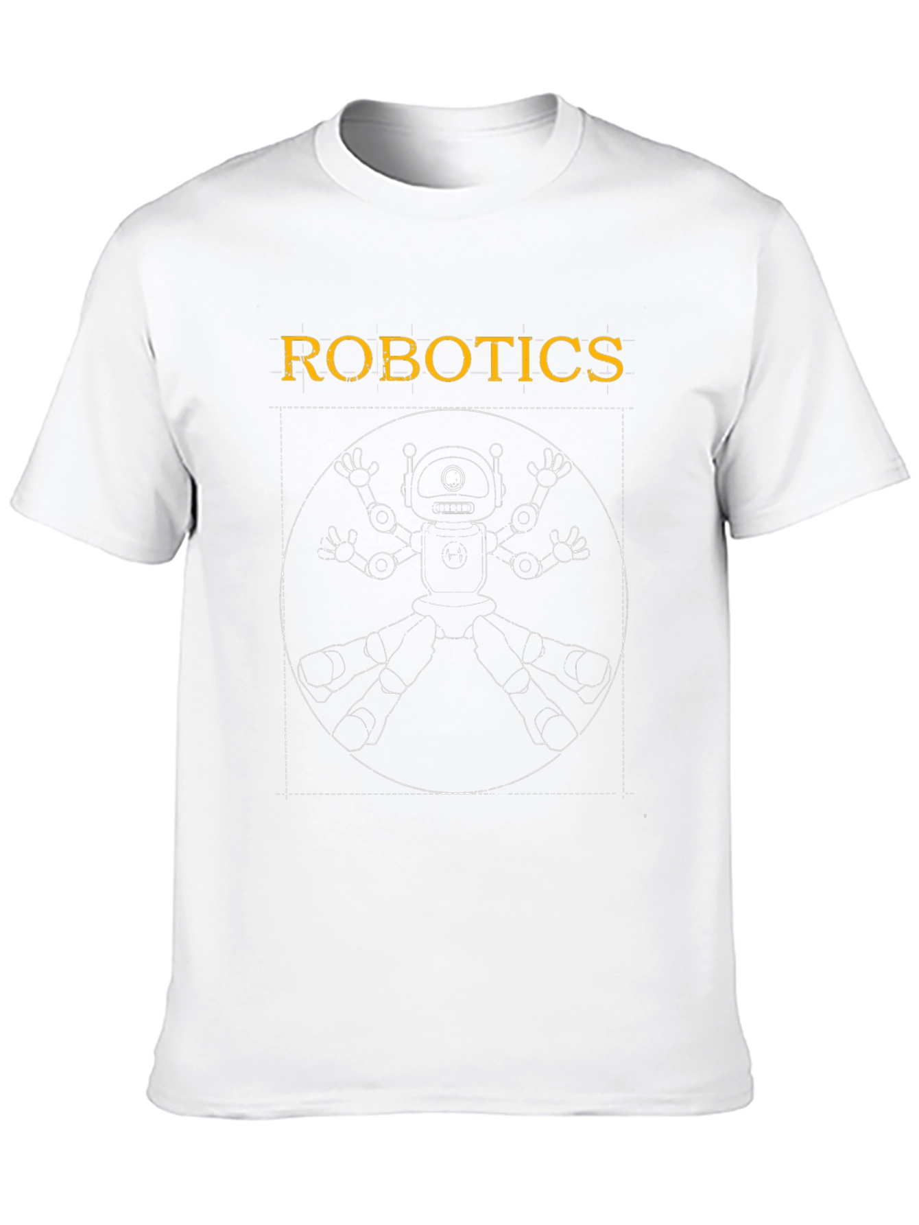 Black Robotics Graphic Tee - Black Cotton Robot Design view 10